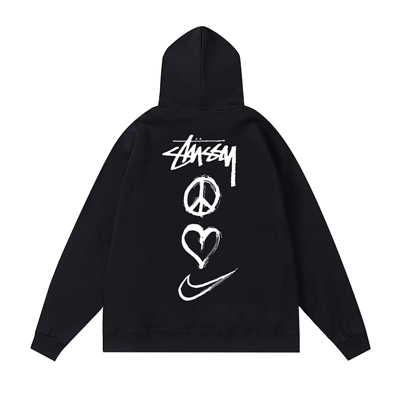 Stussy Vertical 8 Ball Heart Graphic Pullover Hoodie