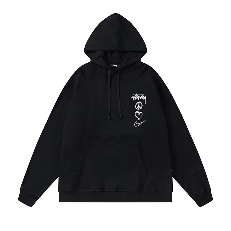 Stussy Vertical 8 Ball Heart Graphic Pullover Hoodie
