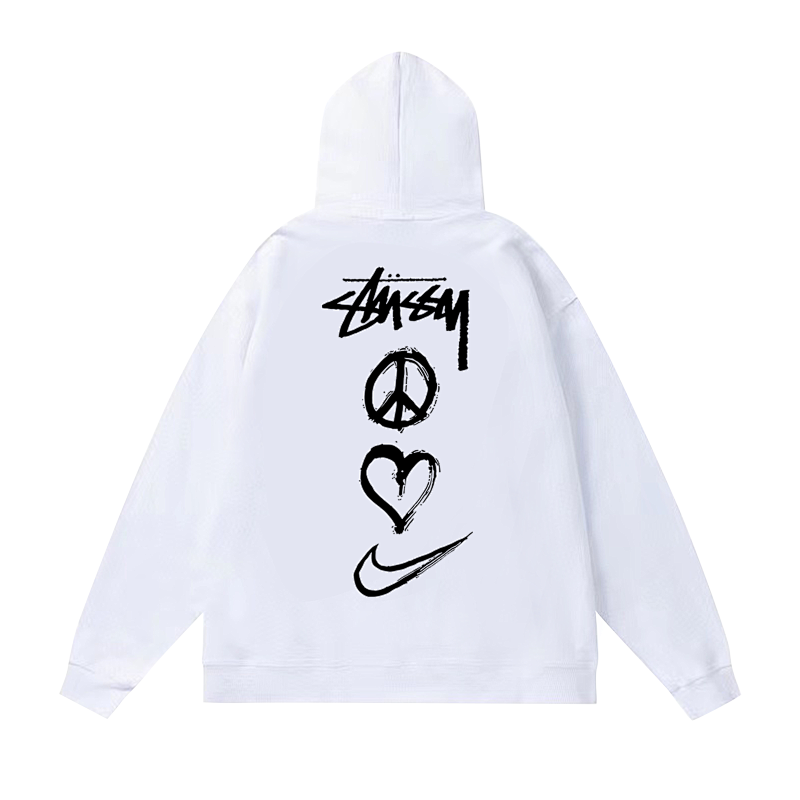 Stussy Vertical 8 Ball Heart Graphic Pullover Hoodie