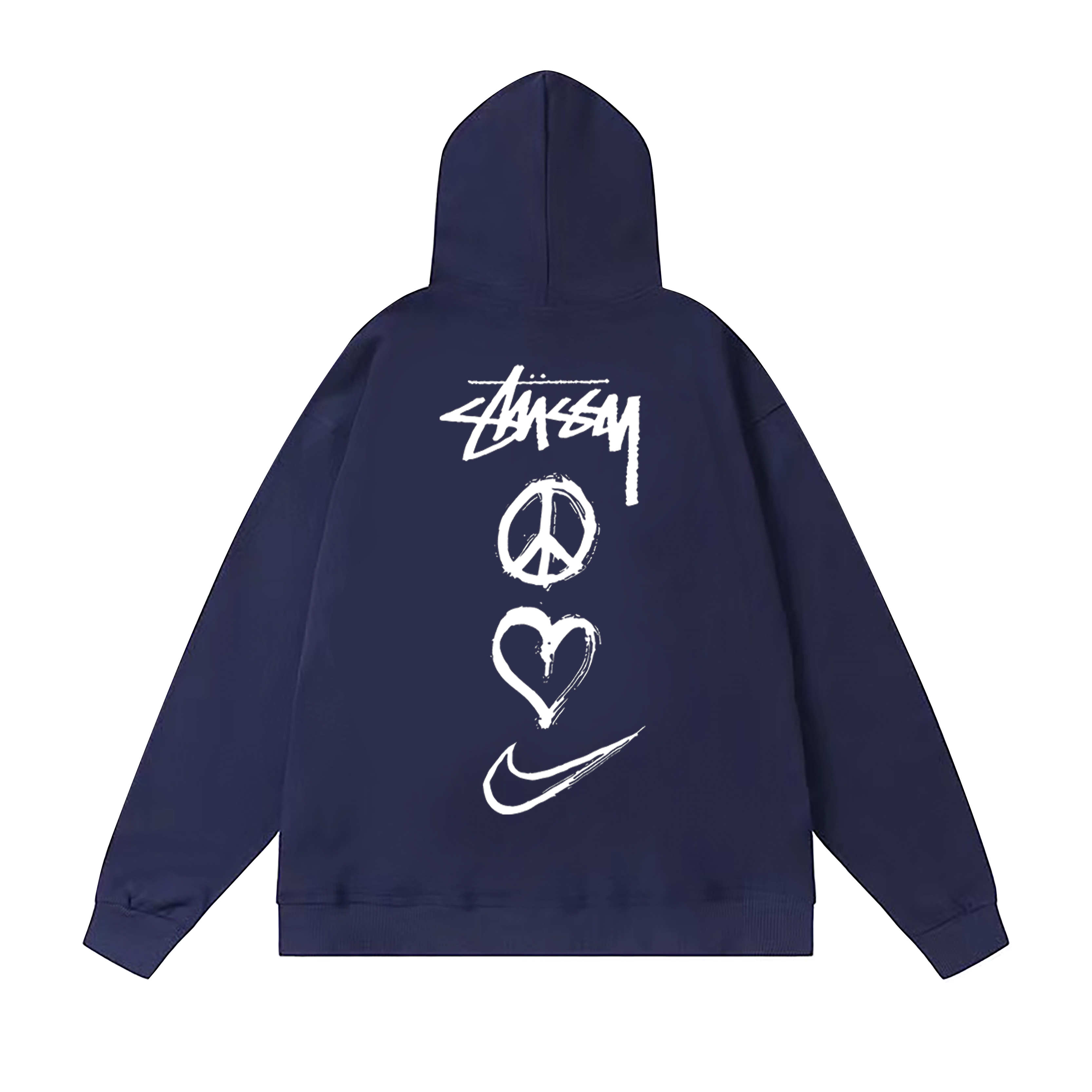 Stussy Vertical 8 Ball Heart Graphic Pullover Hoodie