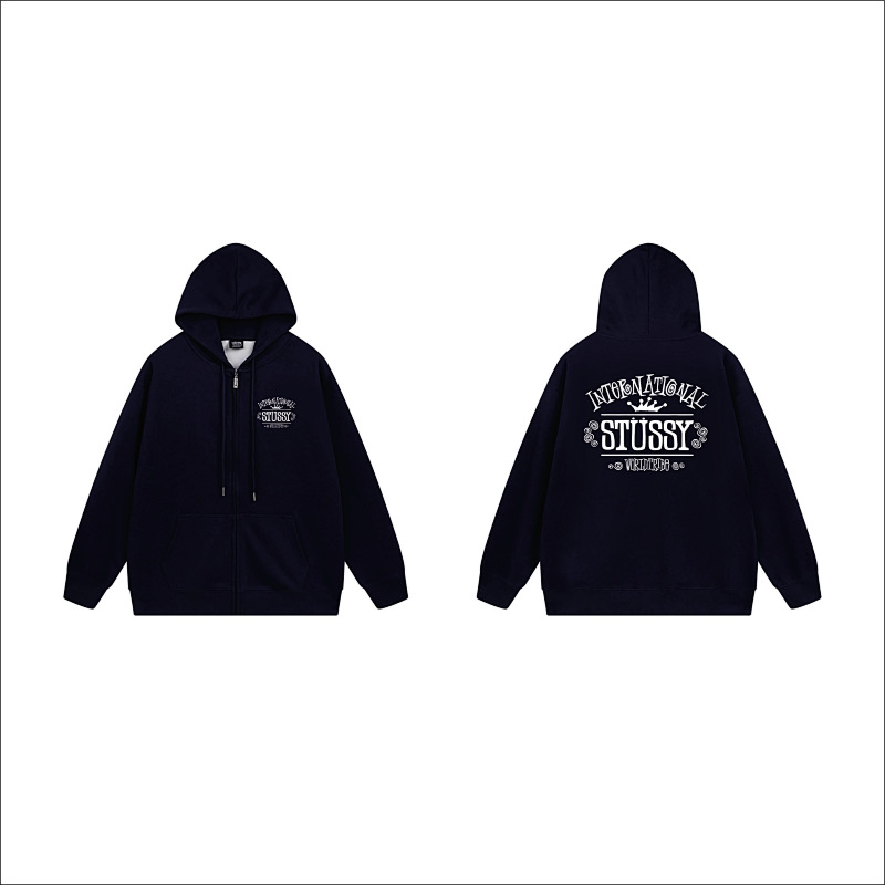 Stussy Vintage Banknote Graphic Full-Zip Hoodie