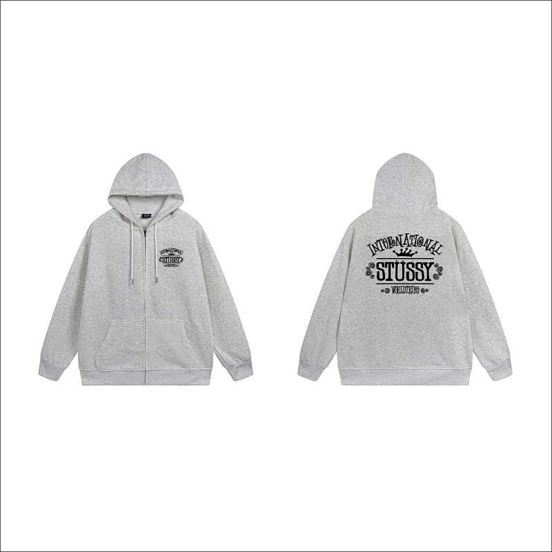 Stussy Vintage Banknote Graphic Full-Zip Hoodie