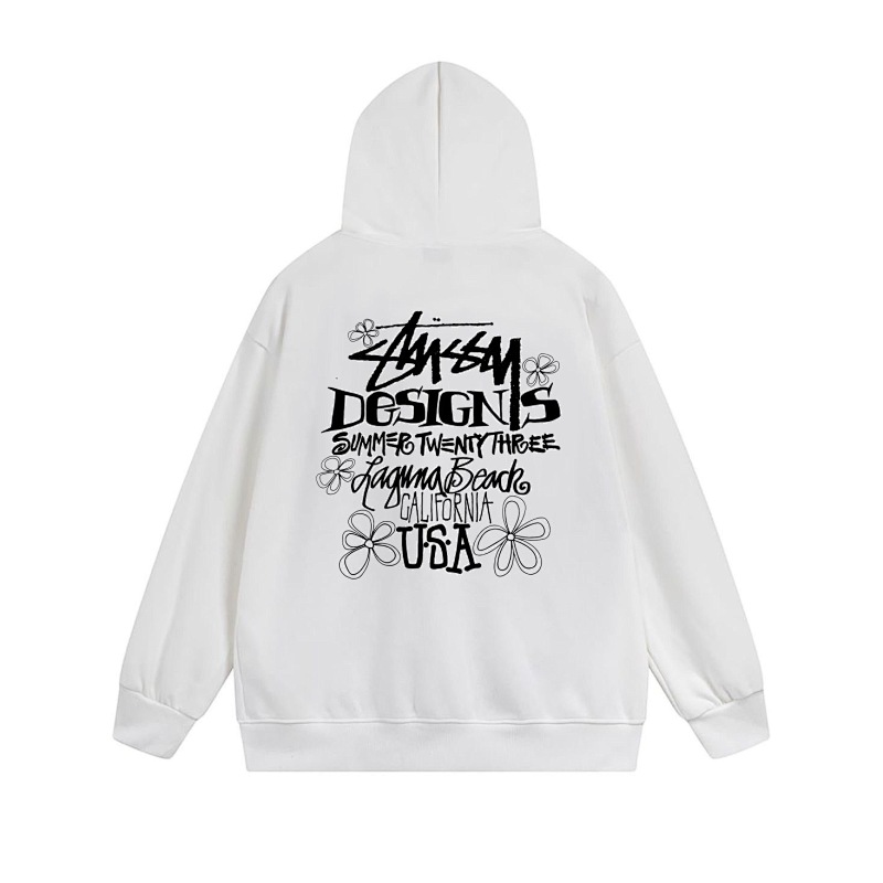 Stussy Vintage Typography Stamp Full-Zip Hoodie