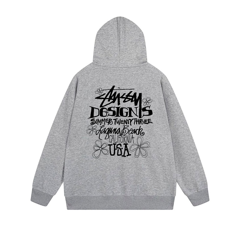Stussy Vintage Typography Stamp Full-Zip Hoodie
