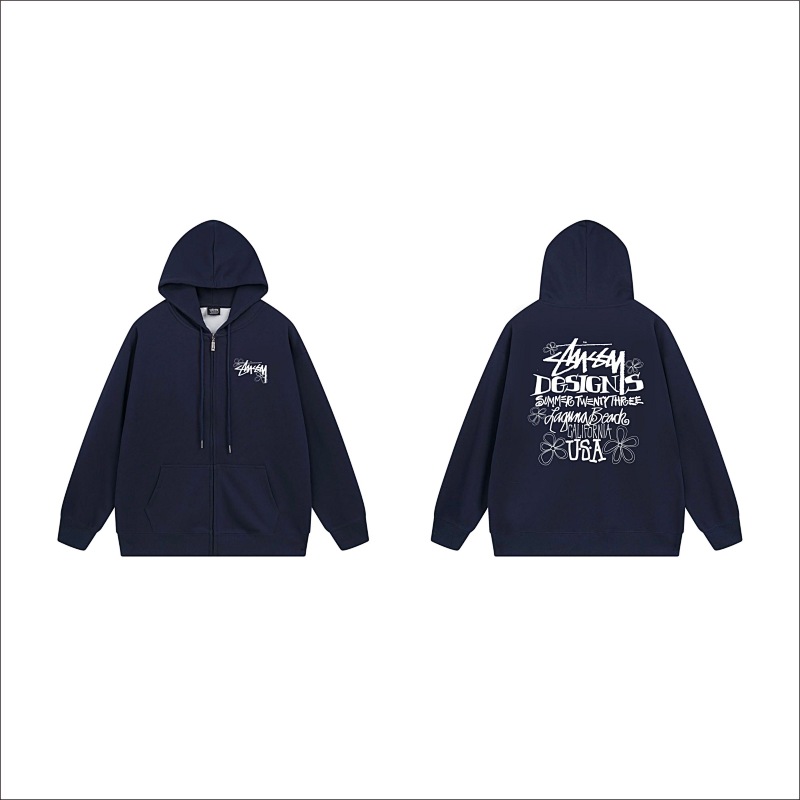 Stussy Vintage Typography Stamp Full-Zip Hoodie