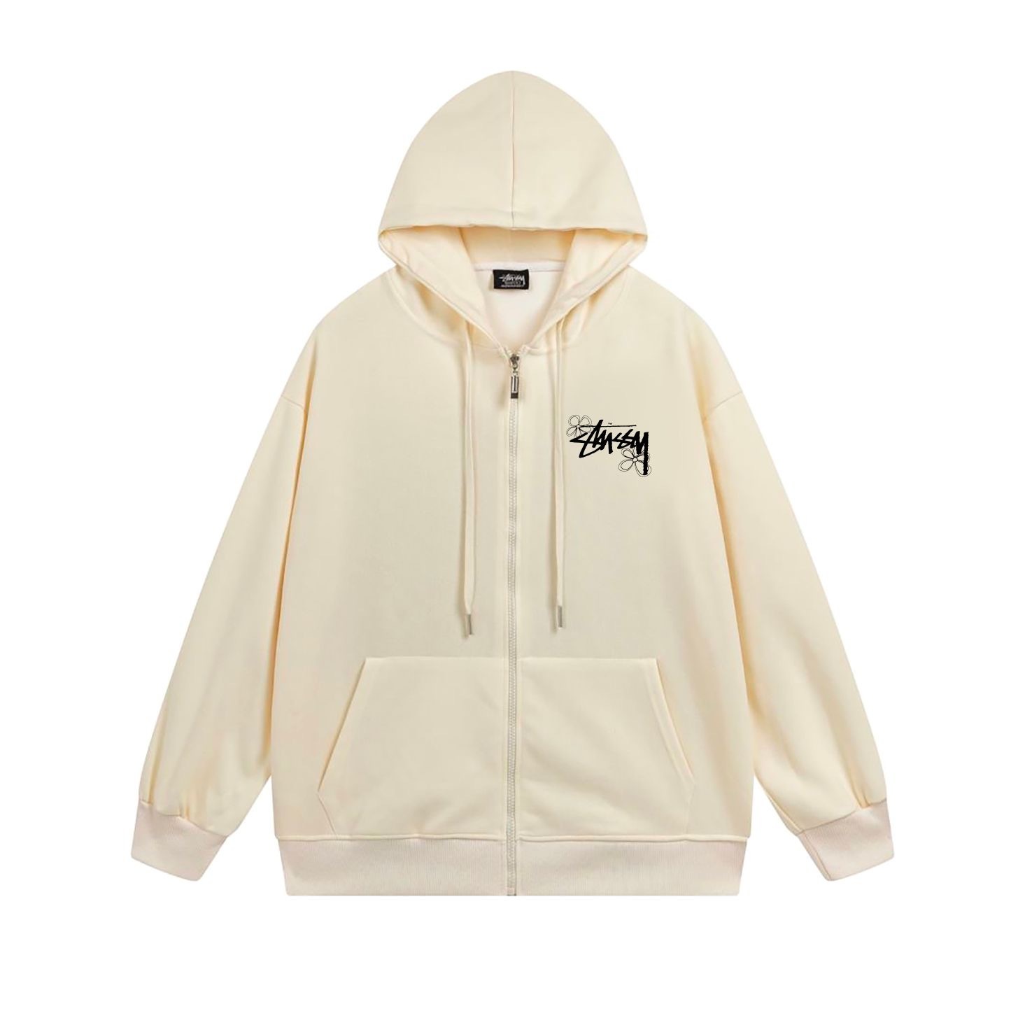Stussy Vintage Typography Stamp Full-Zip Hoodie