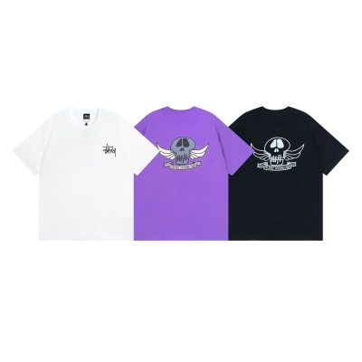 Stussy Winged Skull Circle Emblem T-Shirt 01