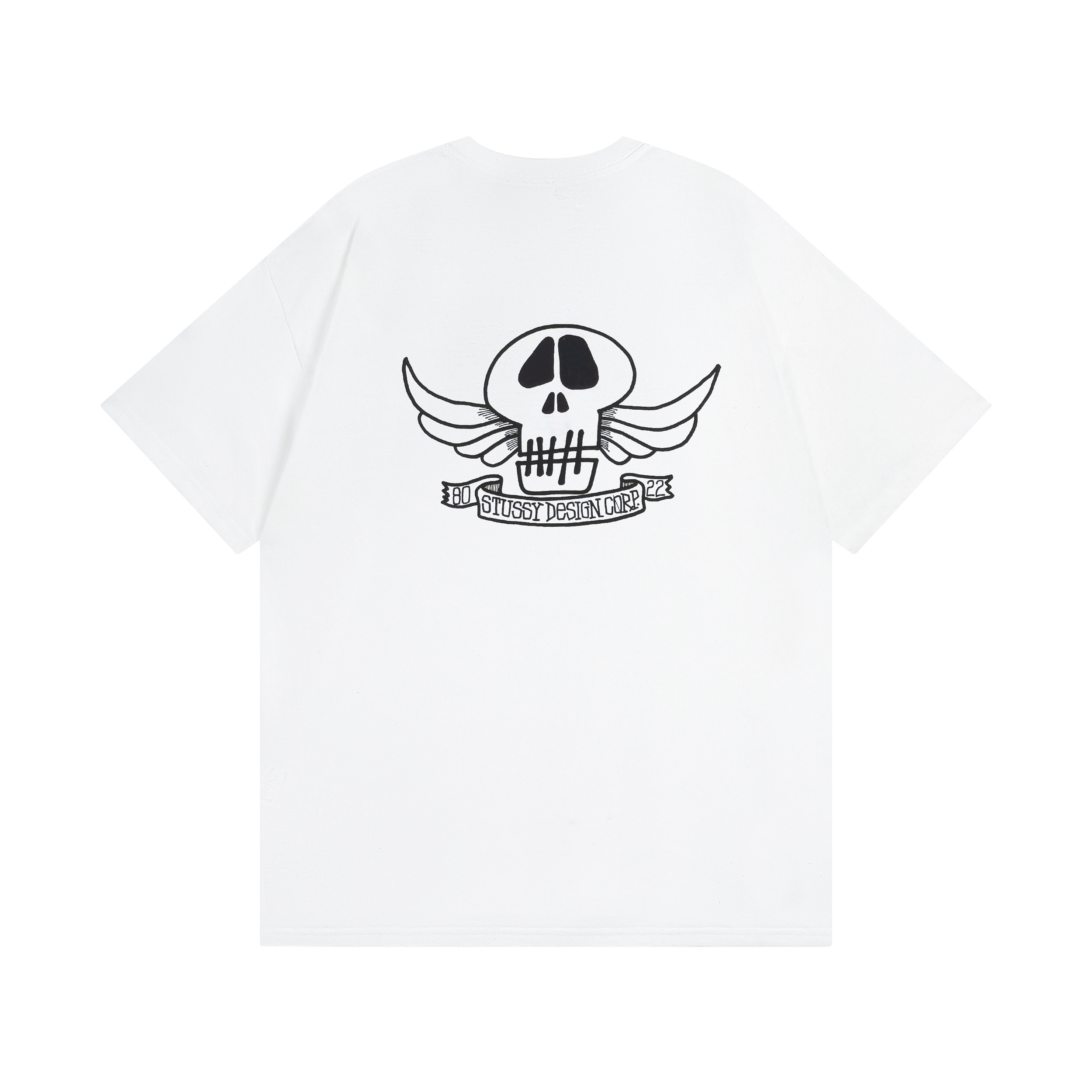 Stussy Winged Skull Circle Emblem T-Shirt