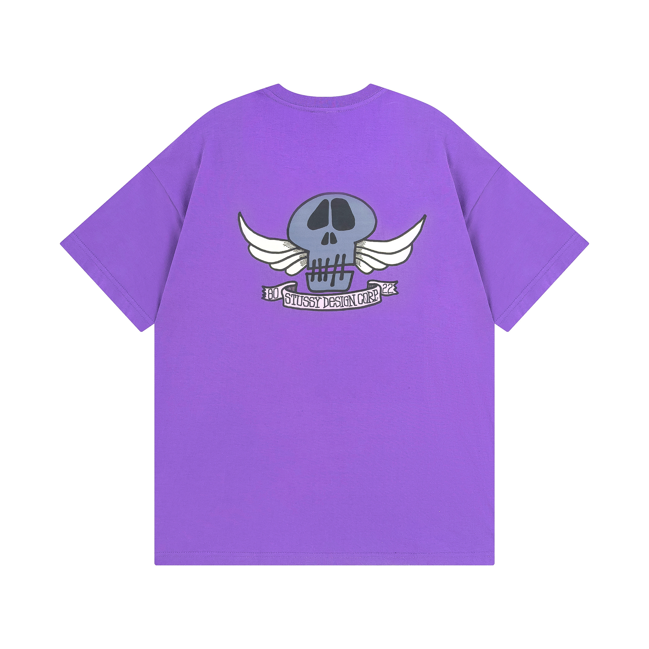 Stussy Winged Skull Circle Emblem T-Shirt