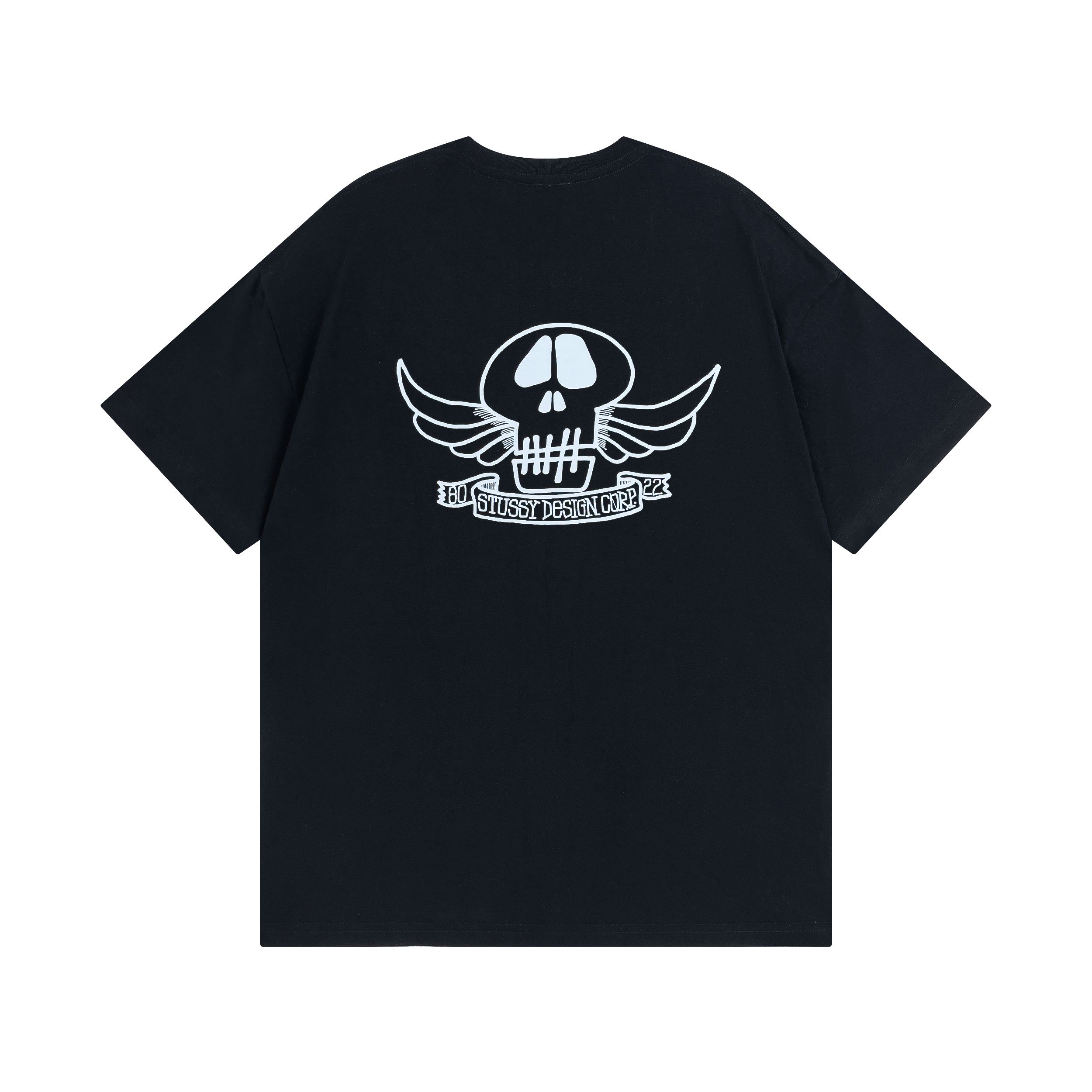 Stussy Winged Skull Circle Emblem T-Shirt