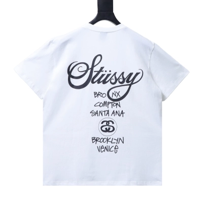 Stussy World Tour City List T-Shirt White 02