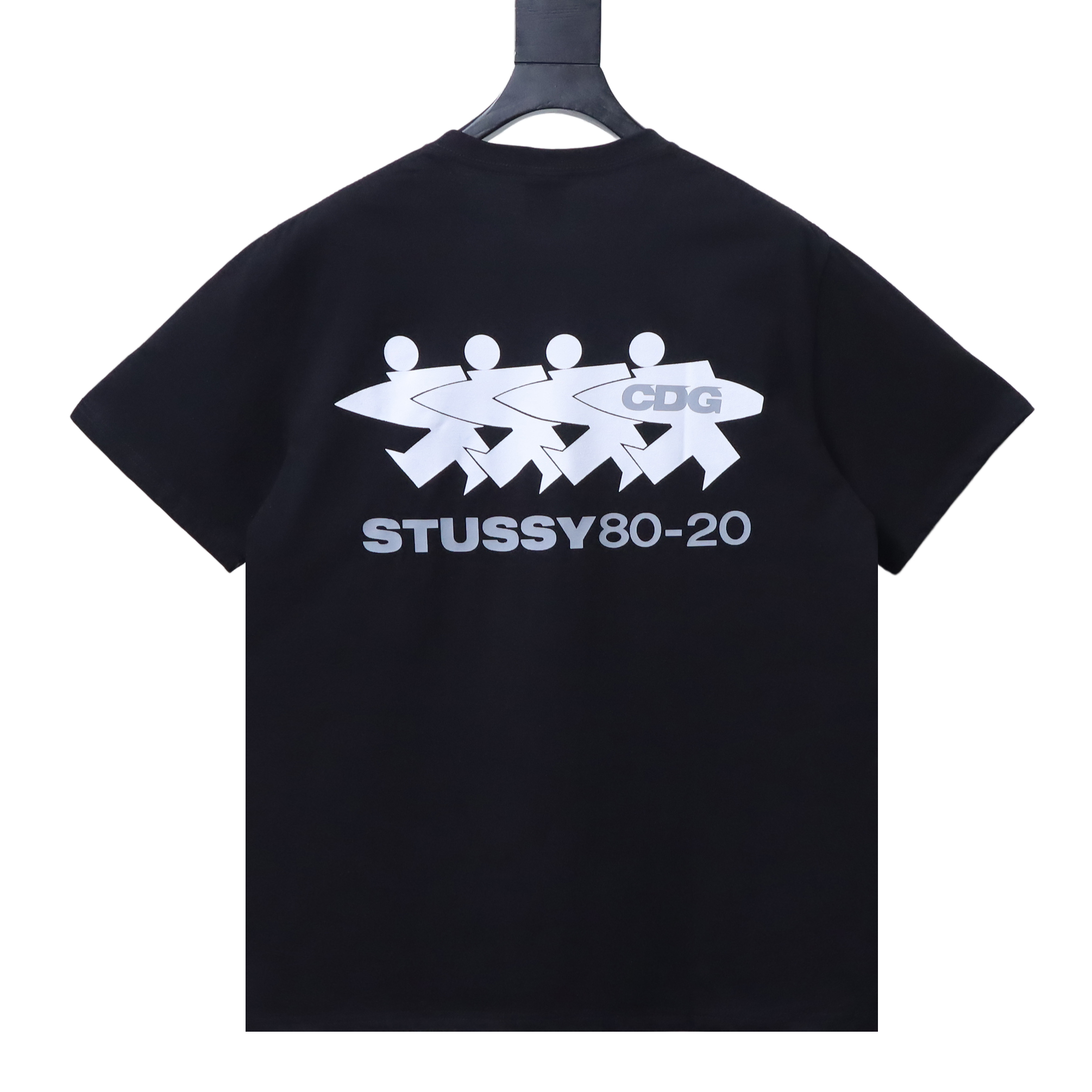 Stussy x CDG 80-20 Crown T-Shirt Black