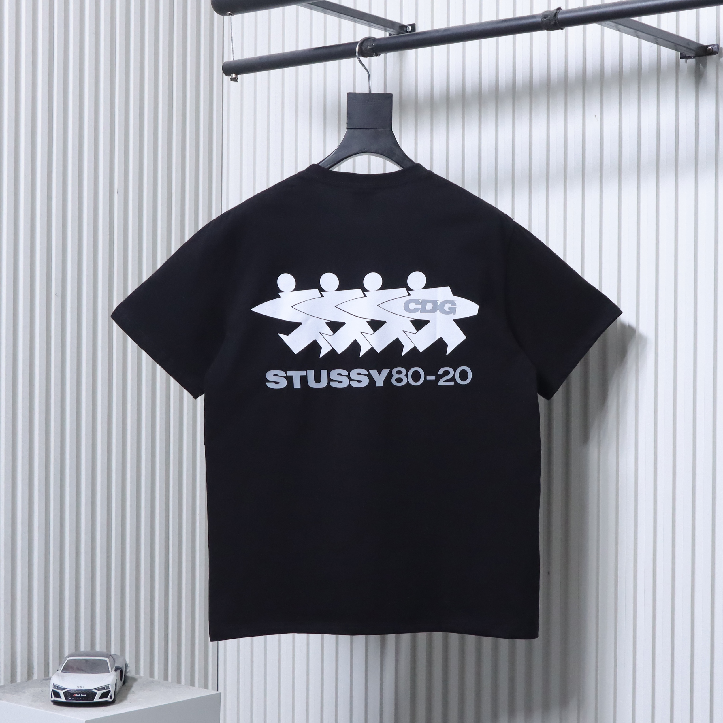 Stussy x CDG 80-20 Crown T-Shirt Black
