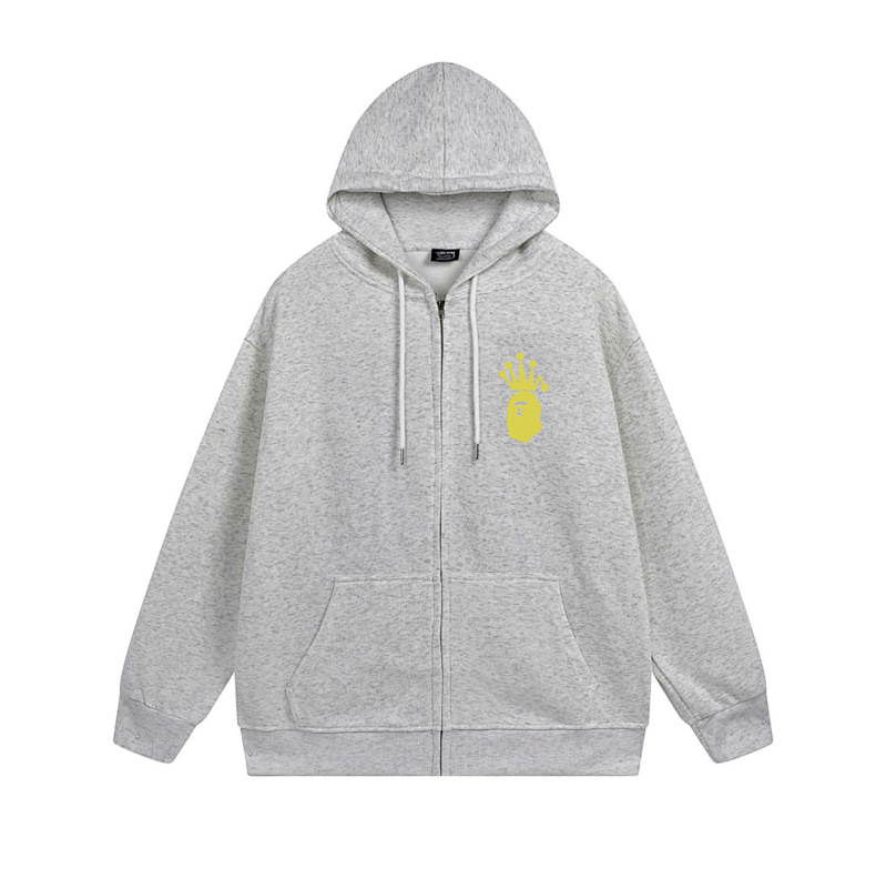 Stussy Yellow Crown Handstyle Full-Zip Hoodie