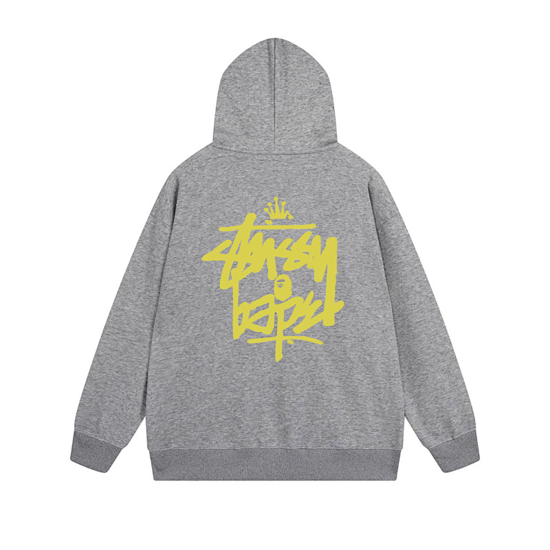 Stussy Yellow Crown Handstyle Full-Zip Hoodie