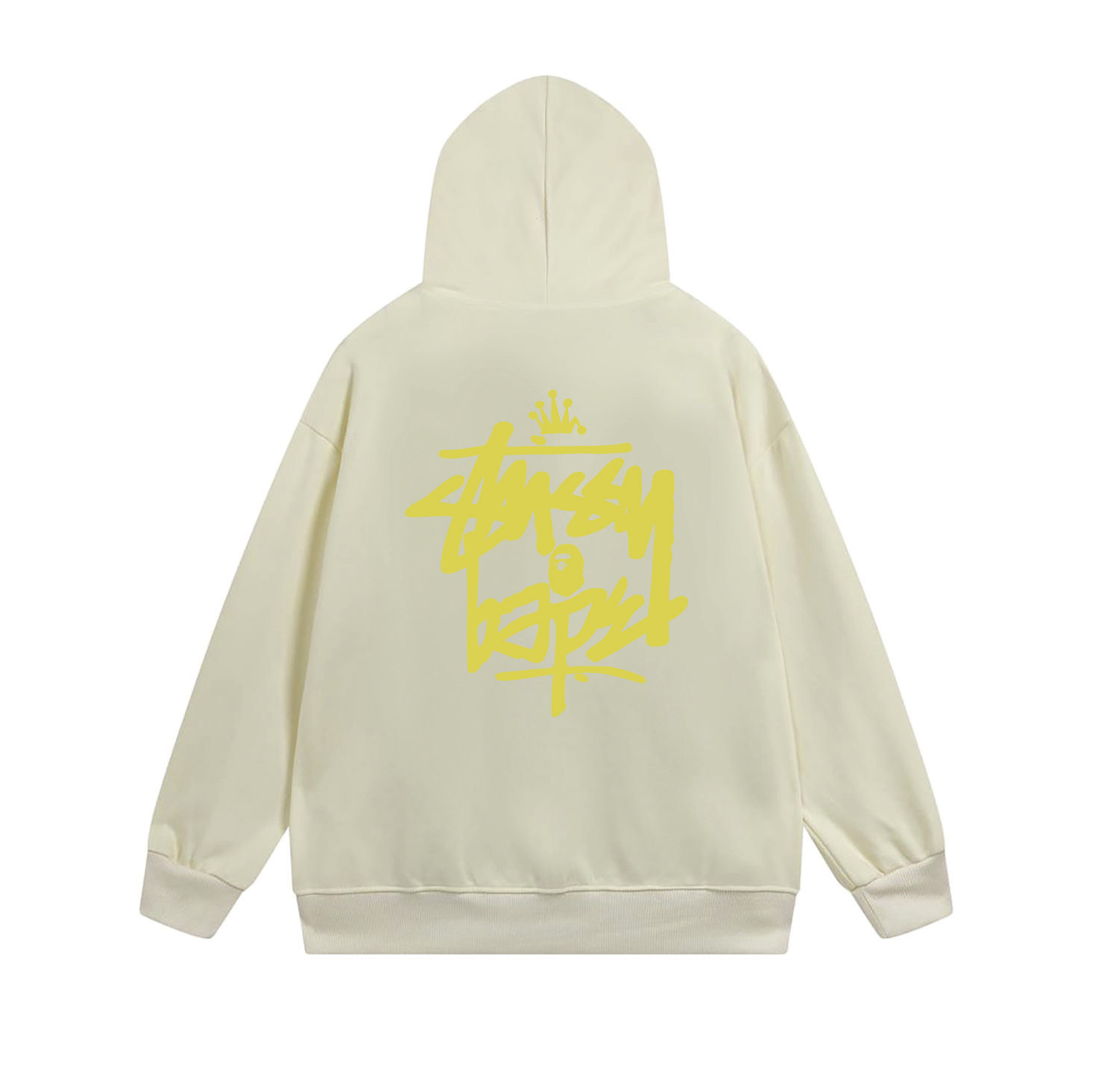 Stussy Yellow Crown Handstyle Full-Zip Hoodie