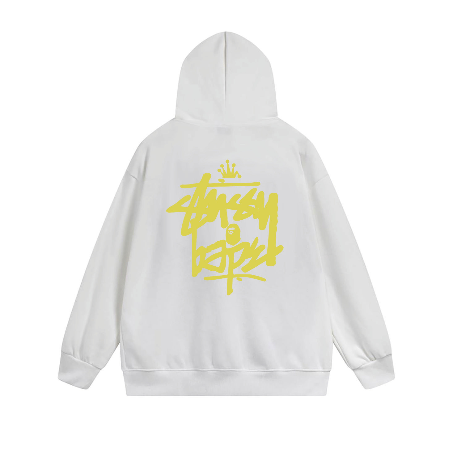 Stussy Yellow Crown Handstyle Full-Zip Hoodie