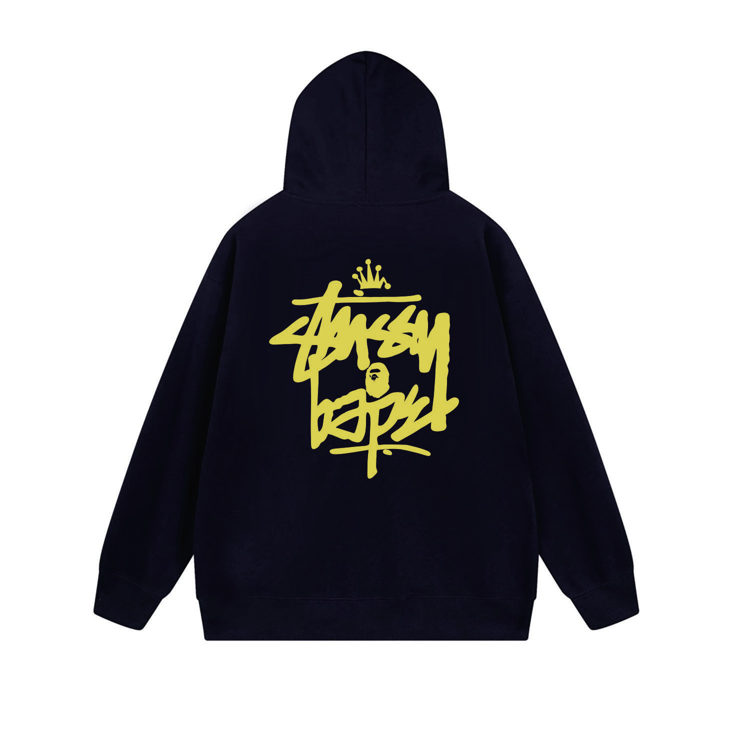 Stussy Yellow Crown Handstyle Full-Zip Hoodie