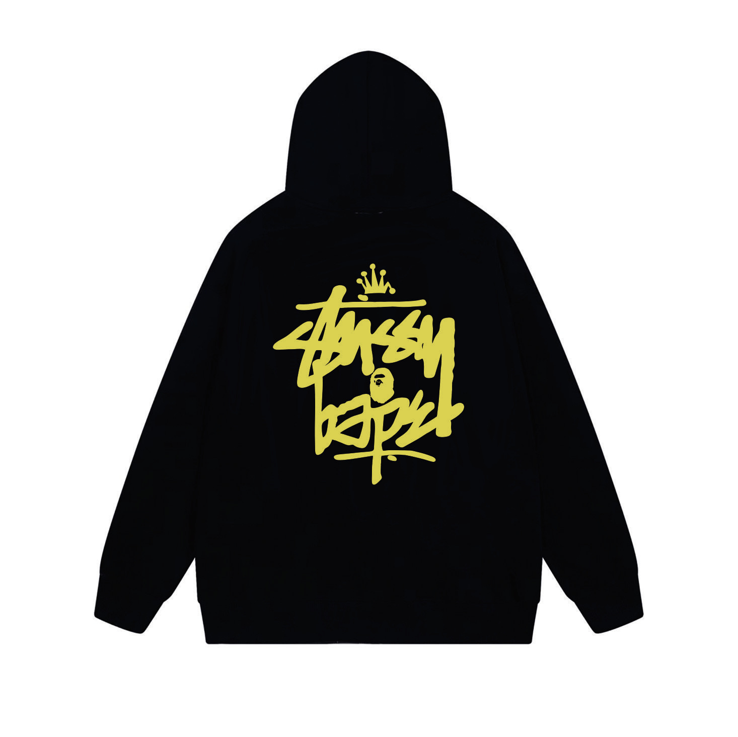 Stussy Yellow Crown Handstyle Full-Zip Hoodie