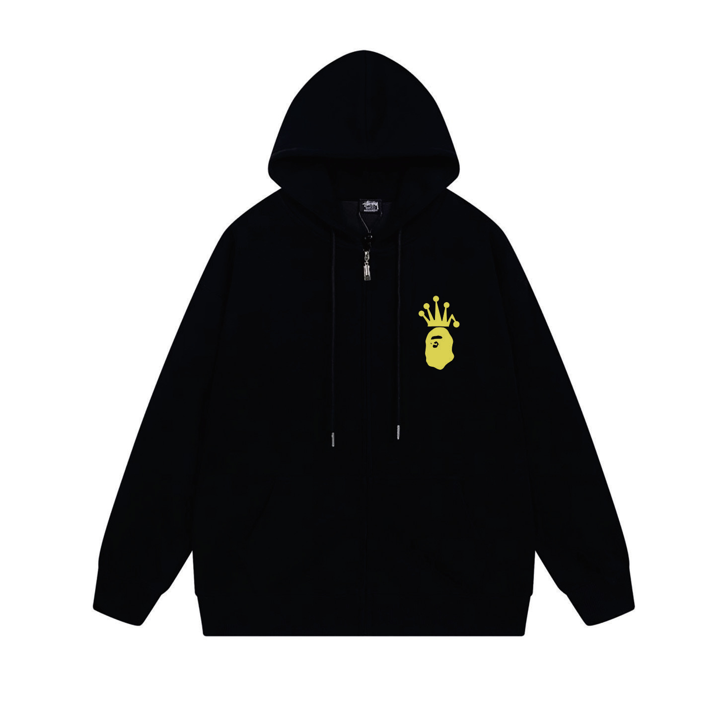 Stussy Yellow Crown Handstyle Full-Zip Hoodie