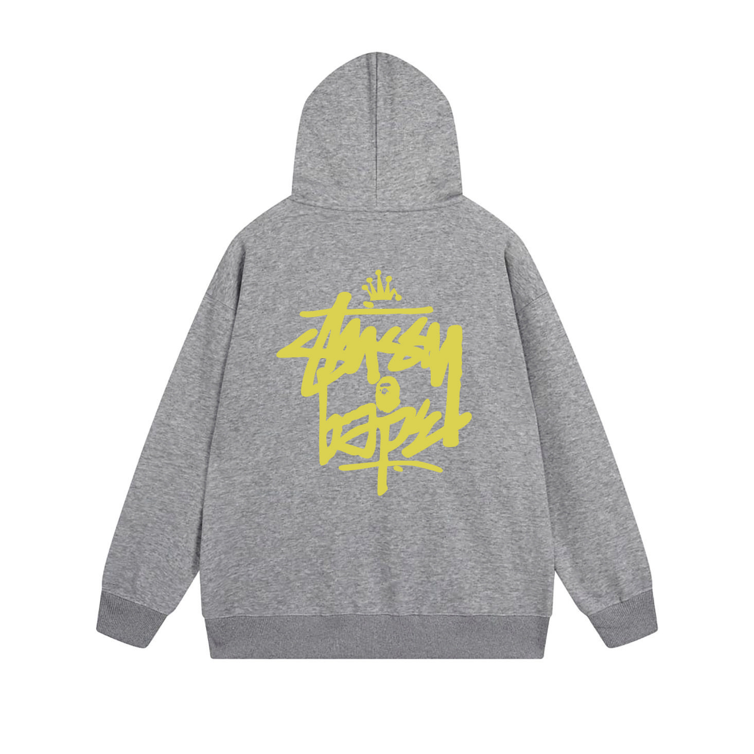 Stussy Yellow Crown Handstyle Full-Zip Hoodie