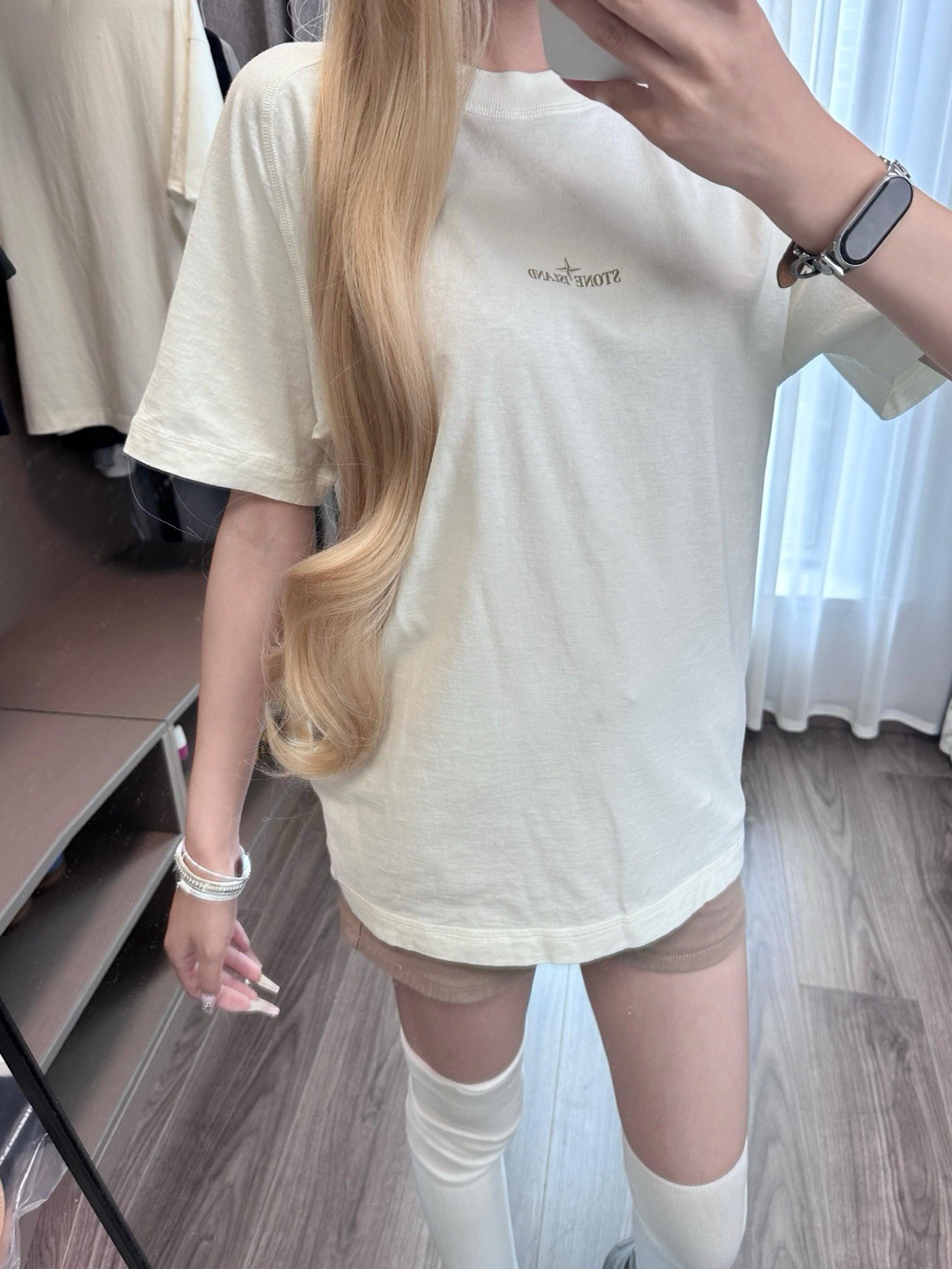 Stone Island 3M Reflective Compass T-Shirt White