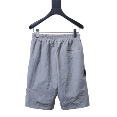 Stone Island Classic Badge Cargo Shorts Light Gray 02