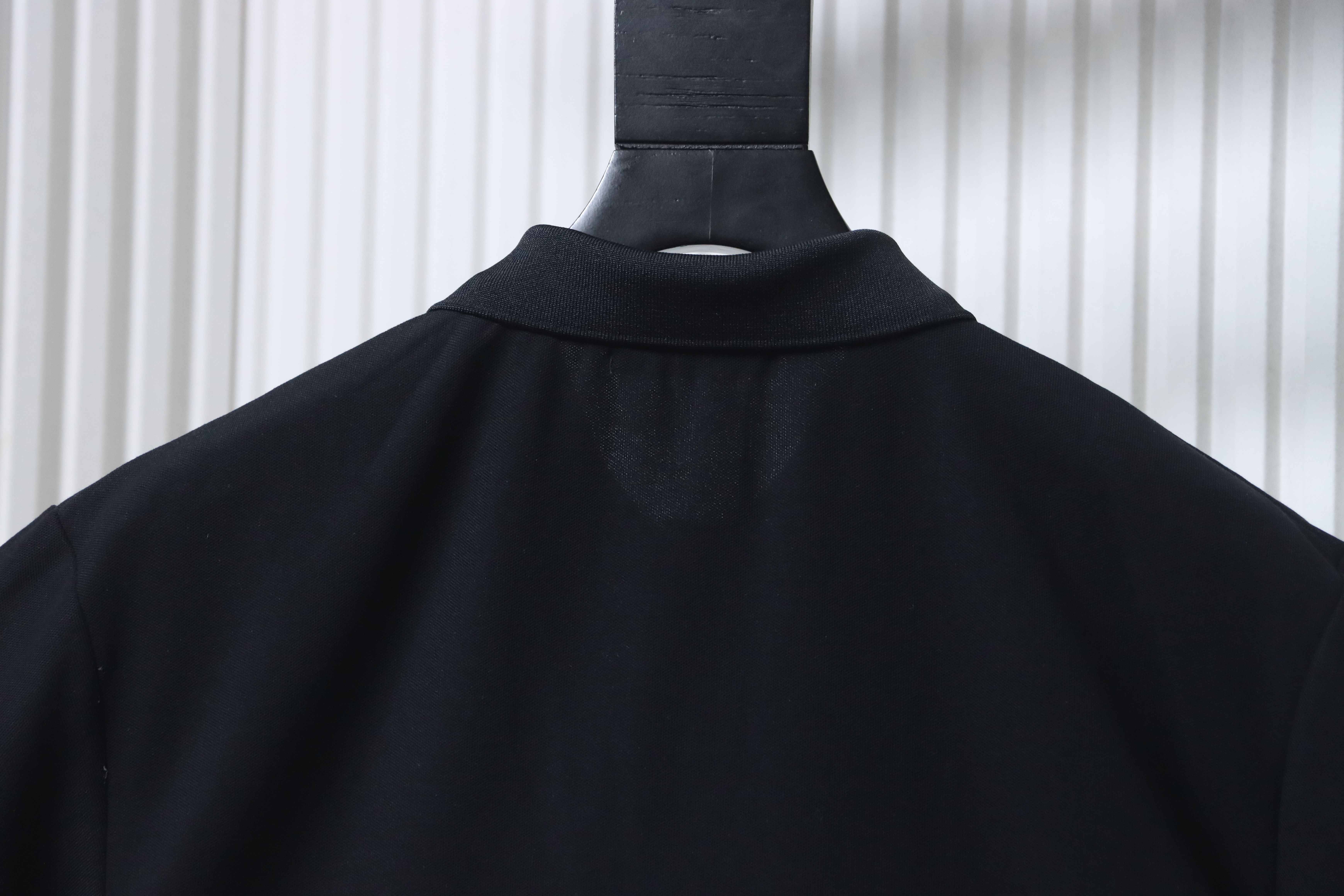 Stone Island Classic Knit Polo Shirt Black