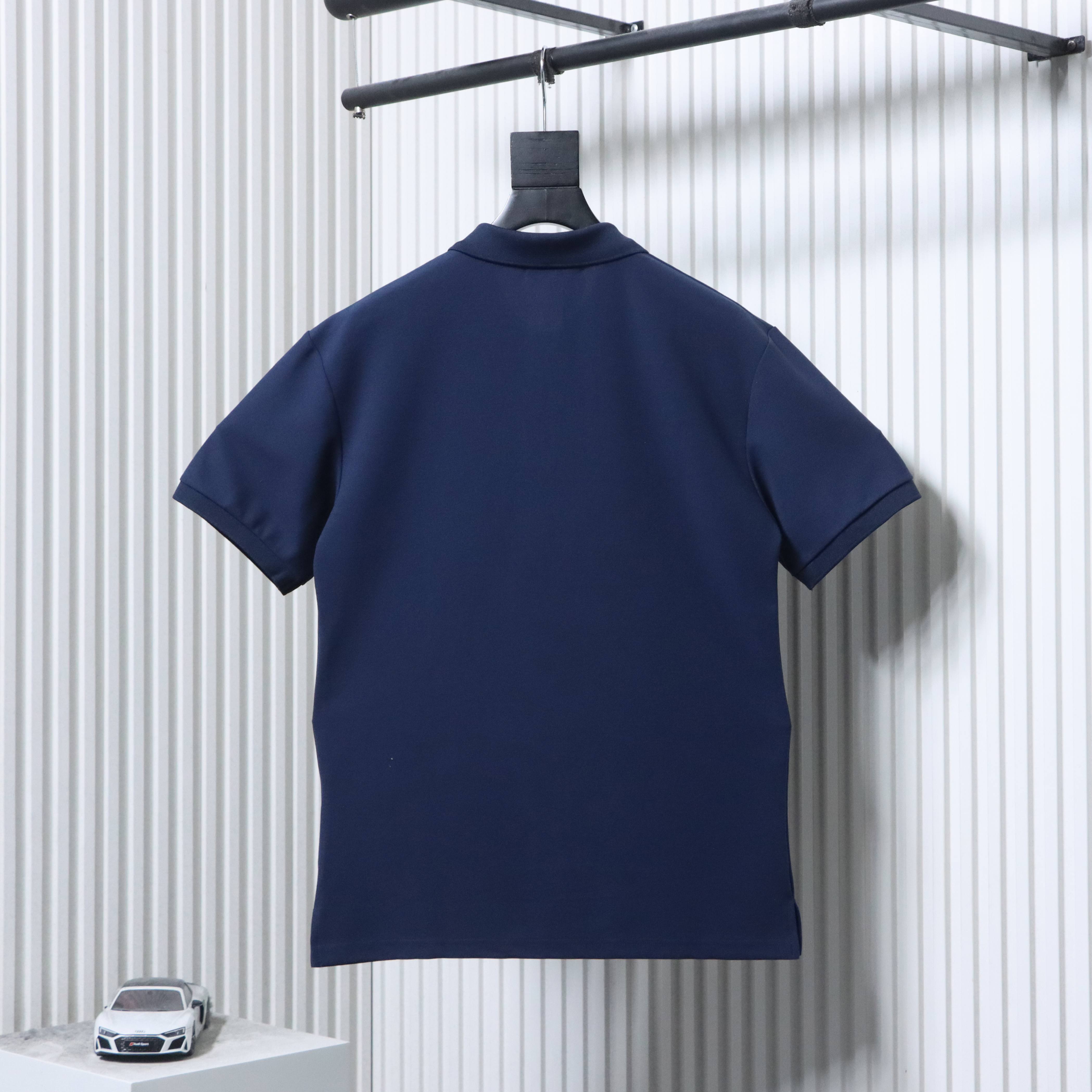 Stone Island Classic Knit Polo Shirt Navy