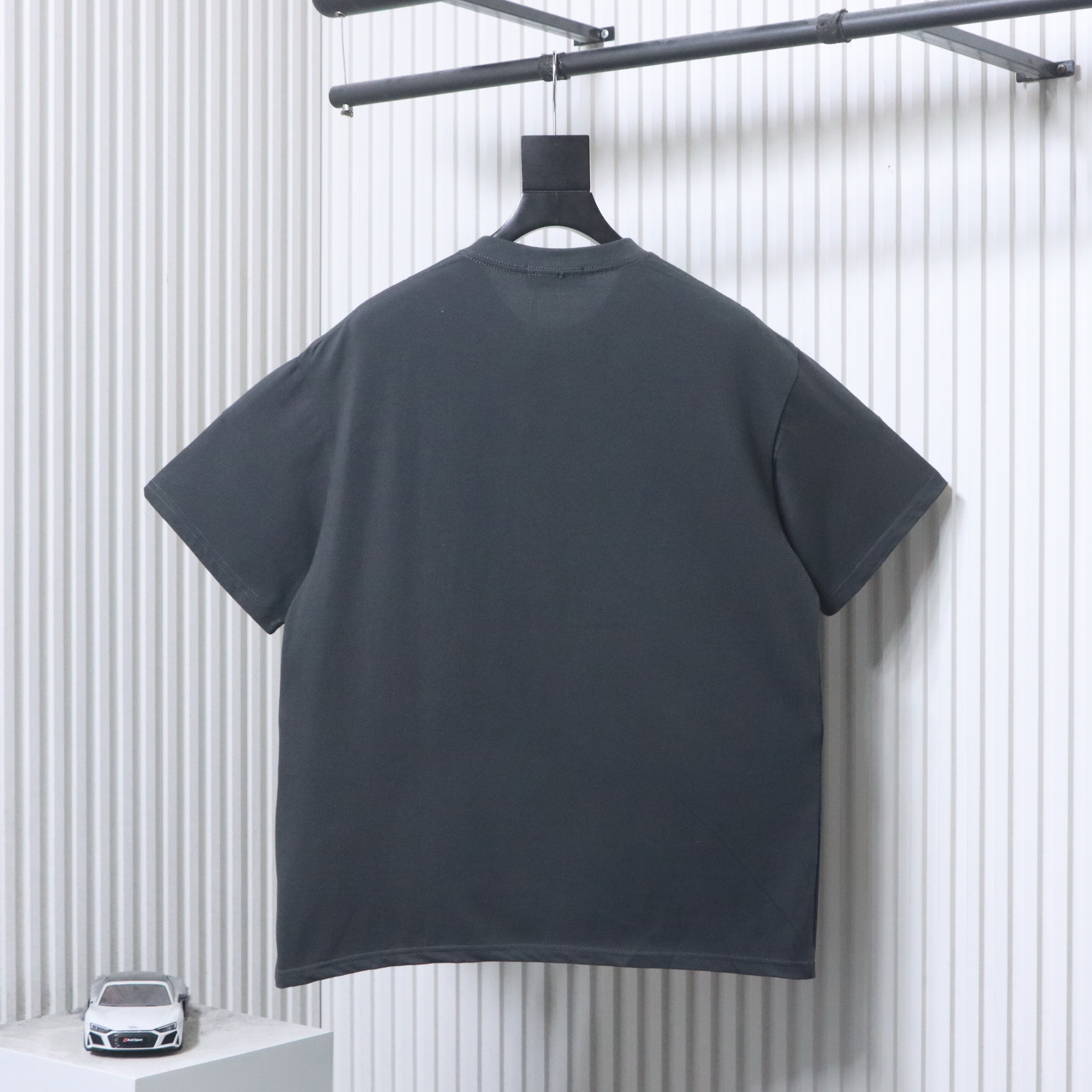 Stone Island Embroidered Compass Chest T-Shirt Charcoal Gray