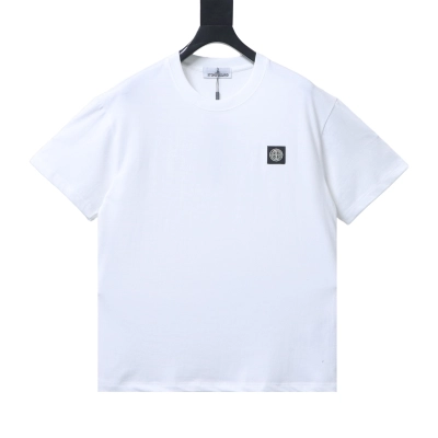 Stone Island Embroidered Compass Chest T-Shirt White 01
