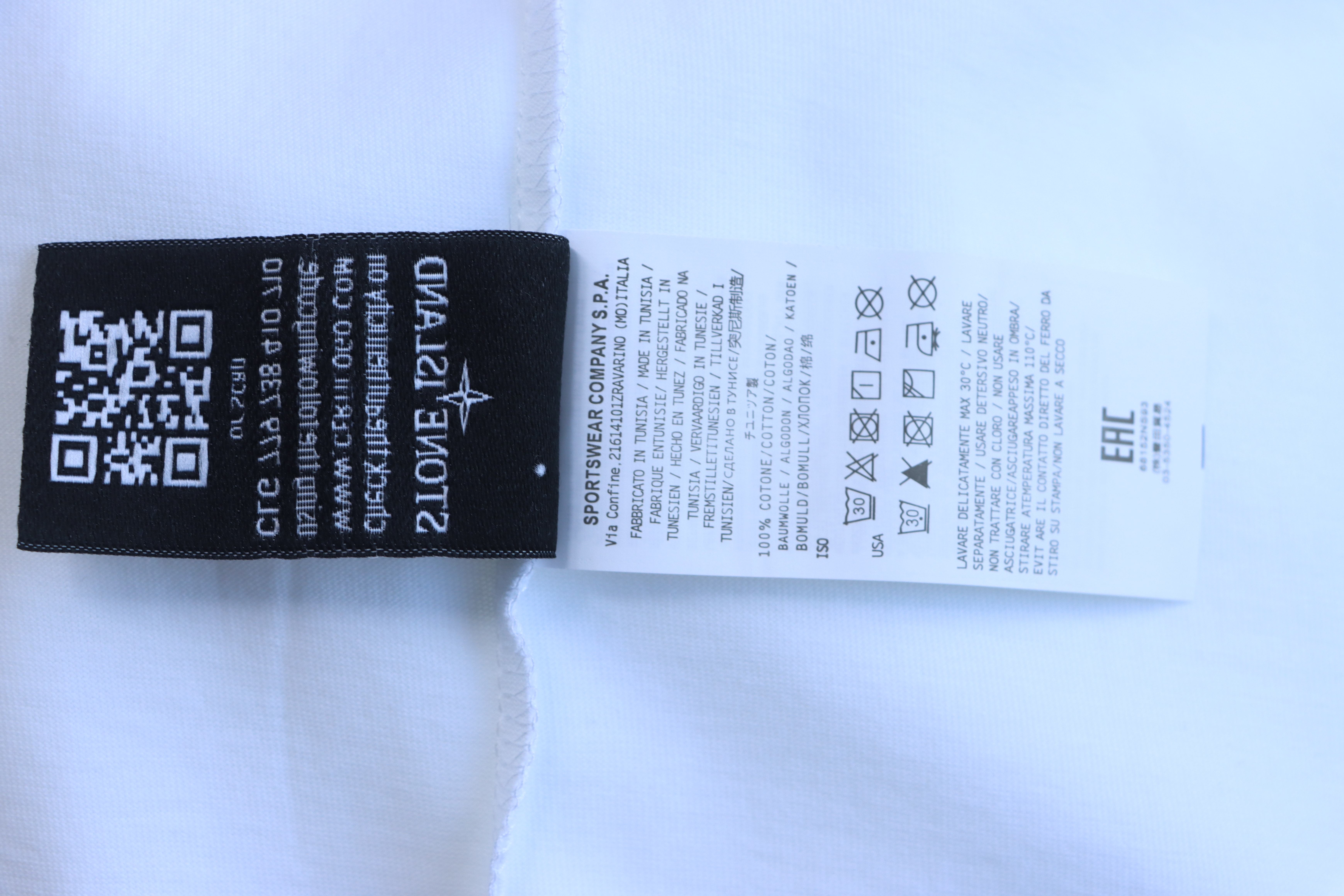 Stone Island Embroidered Compass Chest T-Shirt White