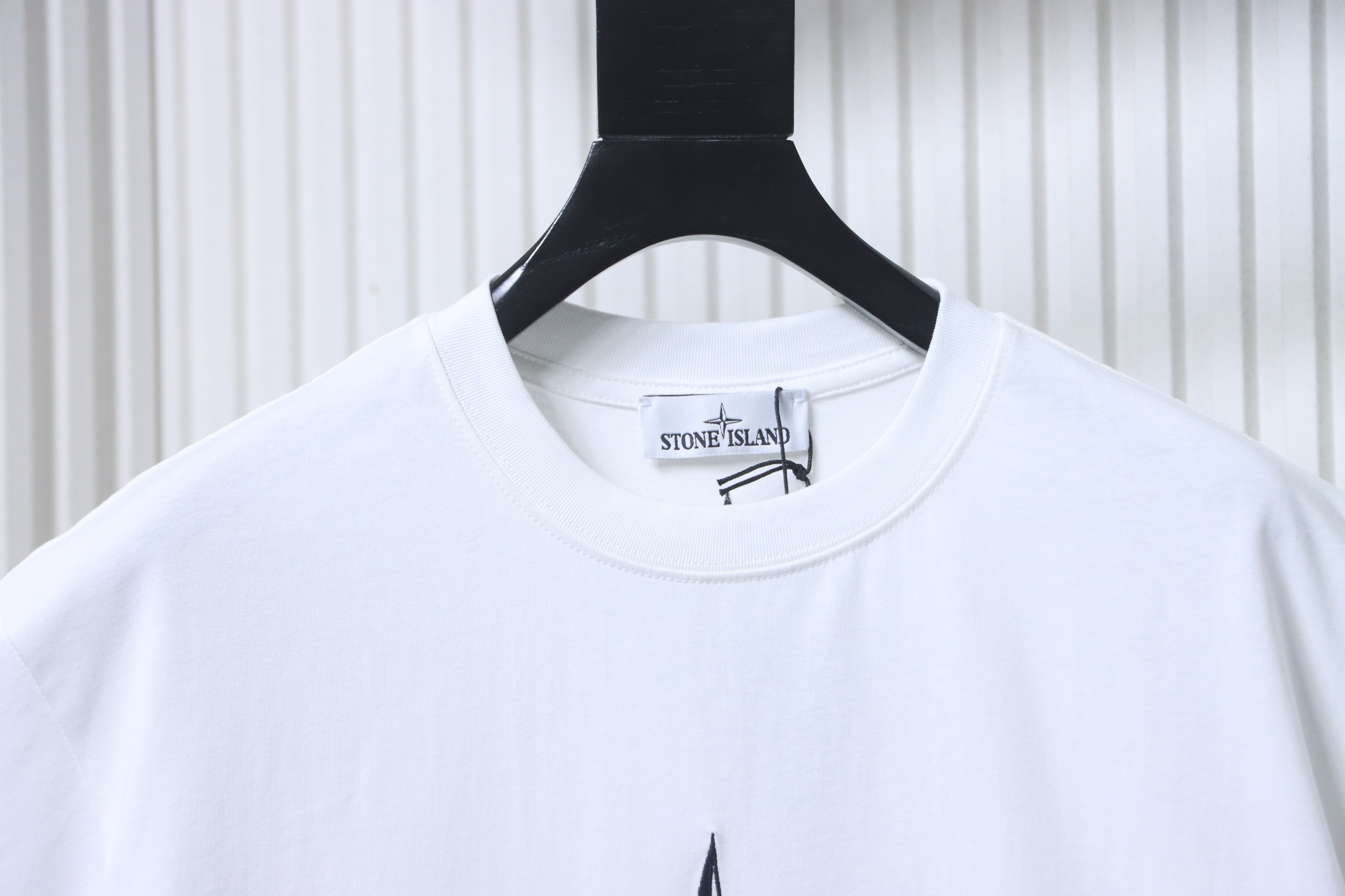 Stone Island Embroidered Script Logo T-Shirt White