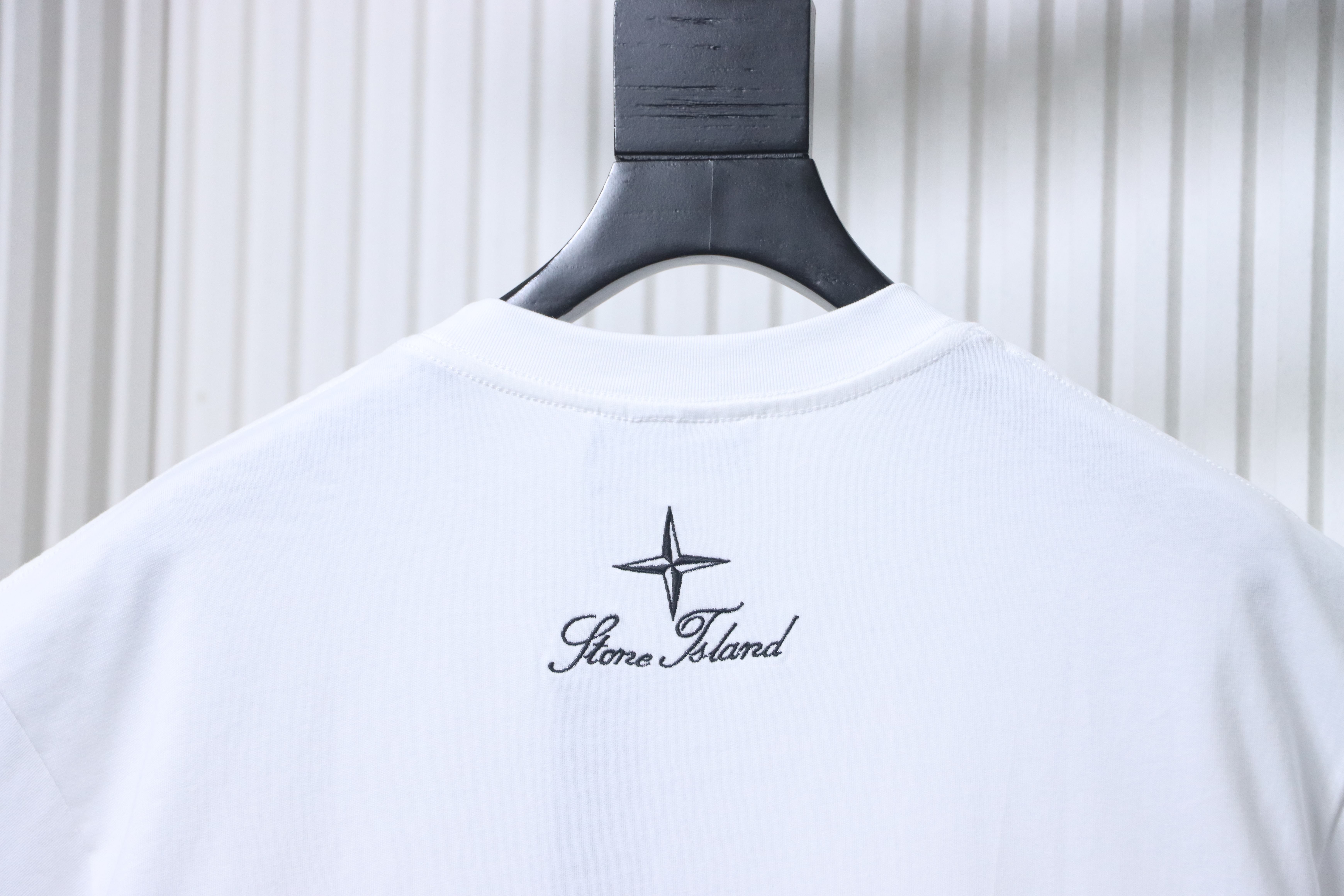 Stone Island Embroidered Script Logo T-Shirt White
