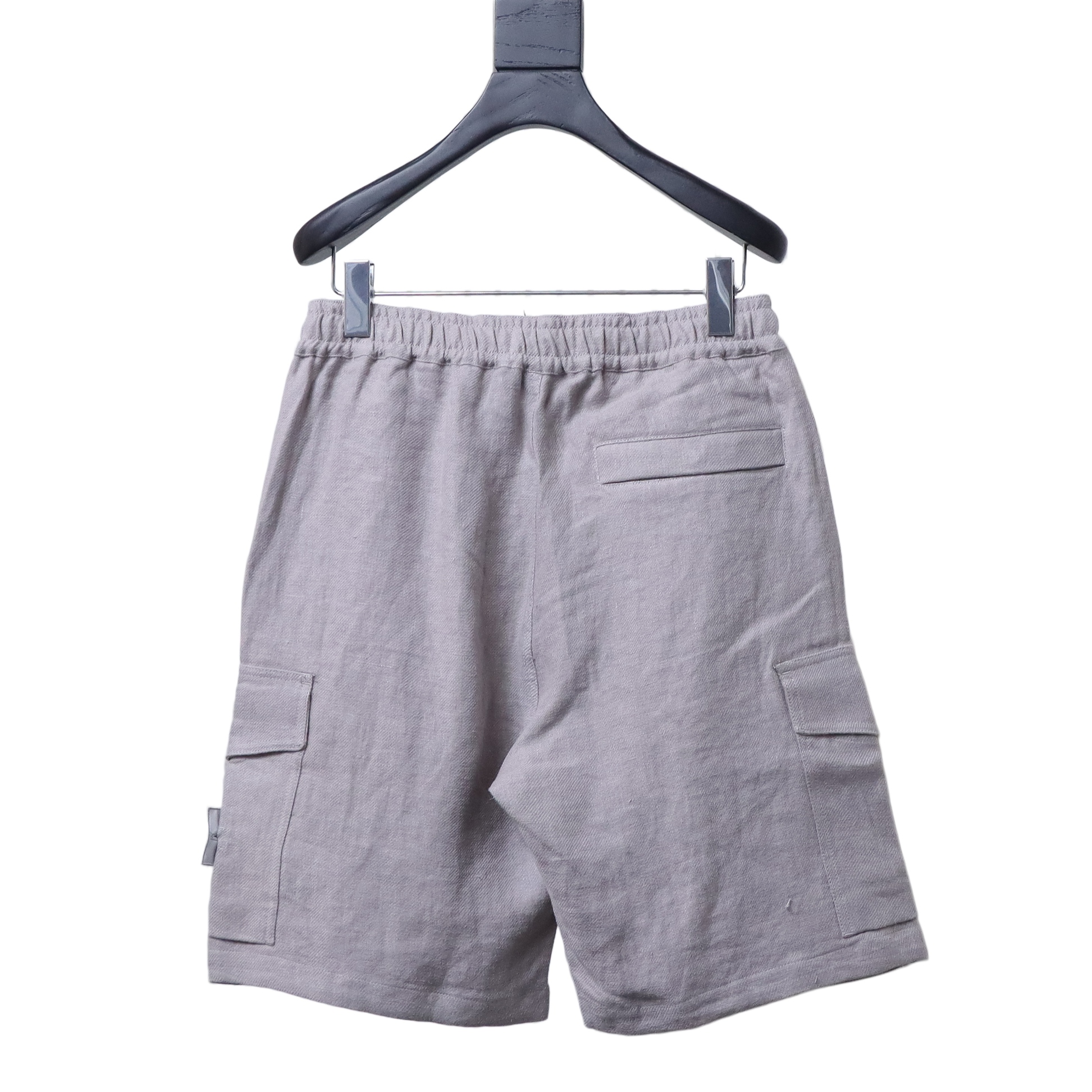 Stone Island Linen Cargo Shorts Gray