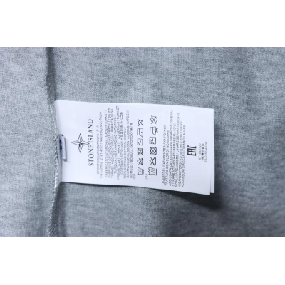 Stone Island Map Graphic Back Print T-Shirt Heather Gray 02