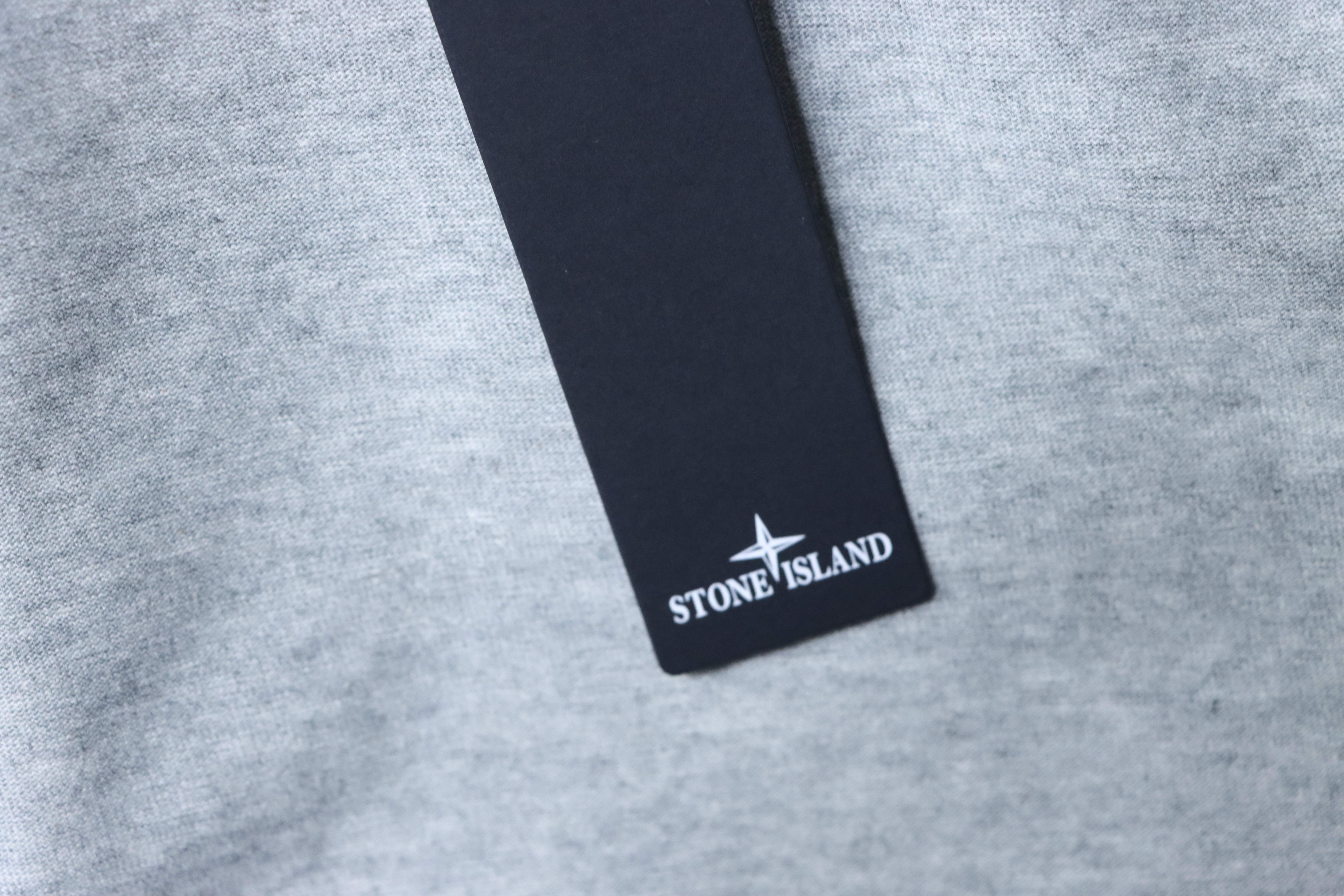 Stone Island Map Graphic Back Print T-Shirt Heather Gray