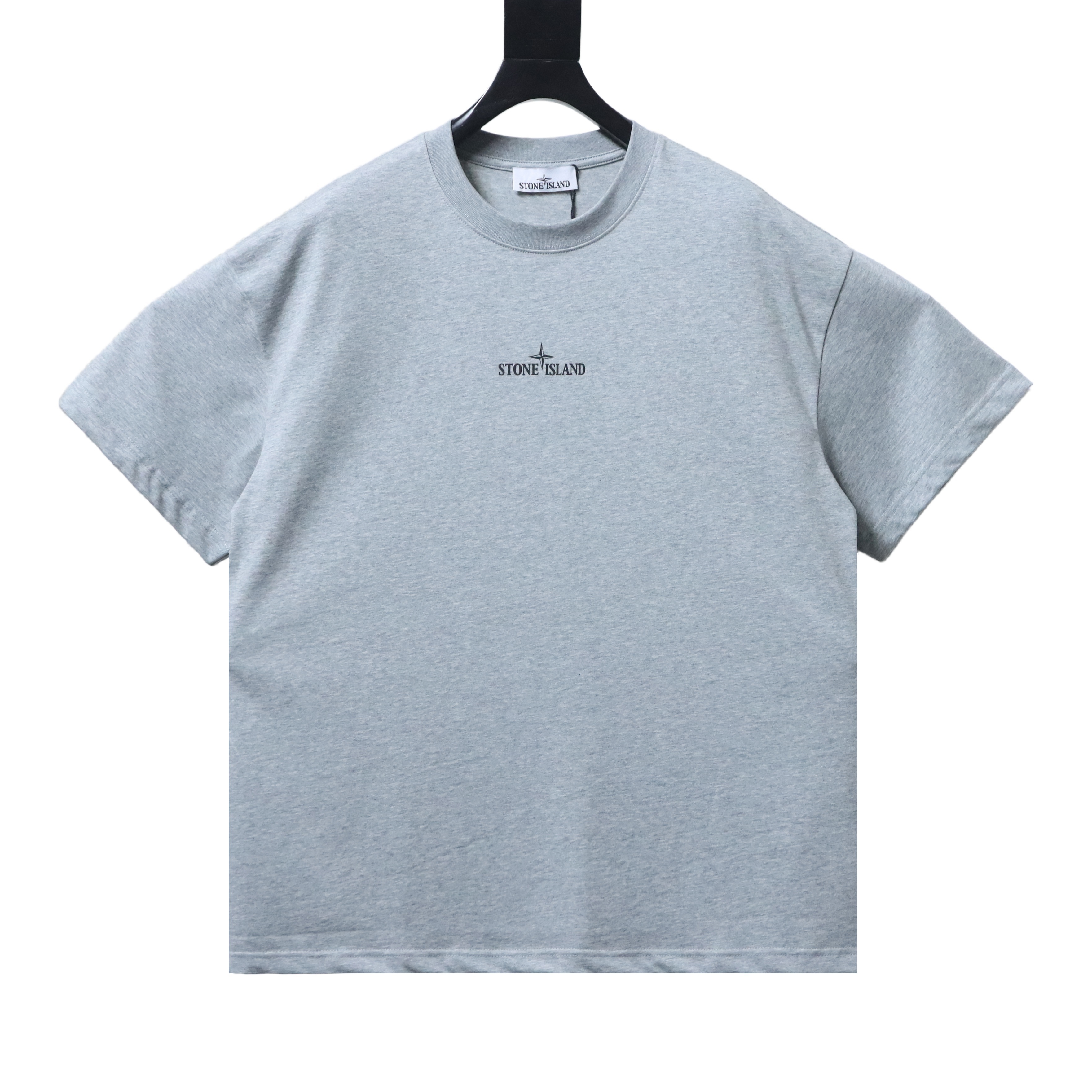Stone Island Map Graphic Back Print T-Shirt Heather Gray