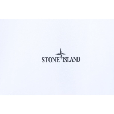 Stone Island Map Graphic Back Print T-Shirt White 02