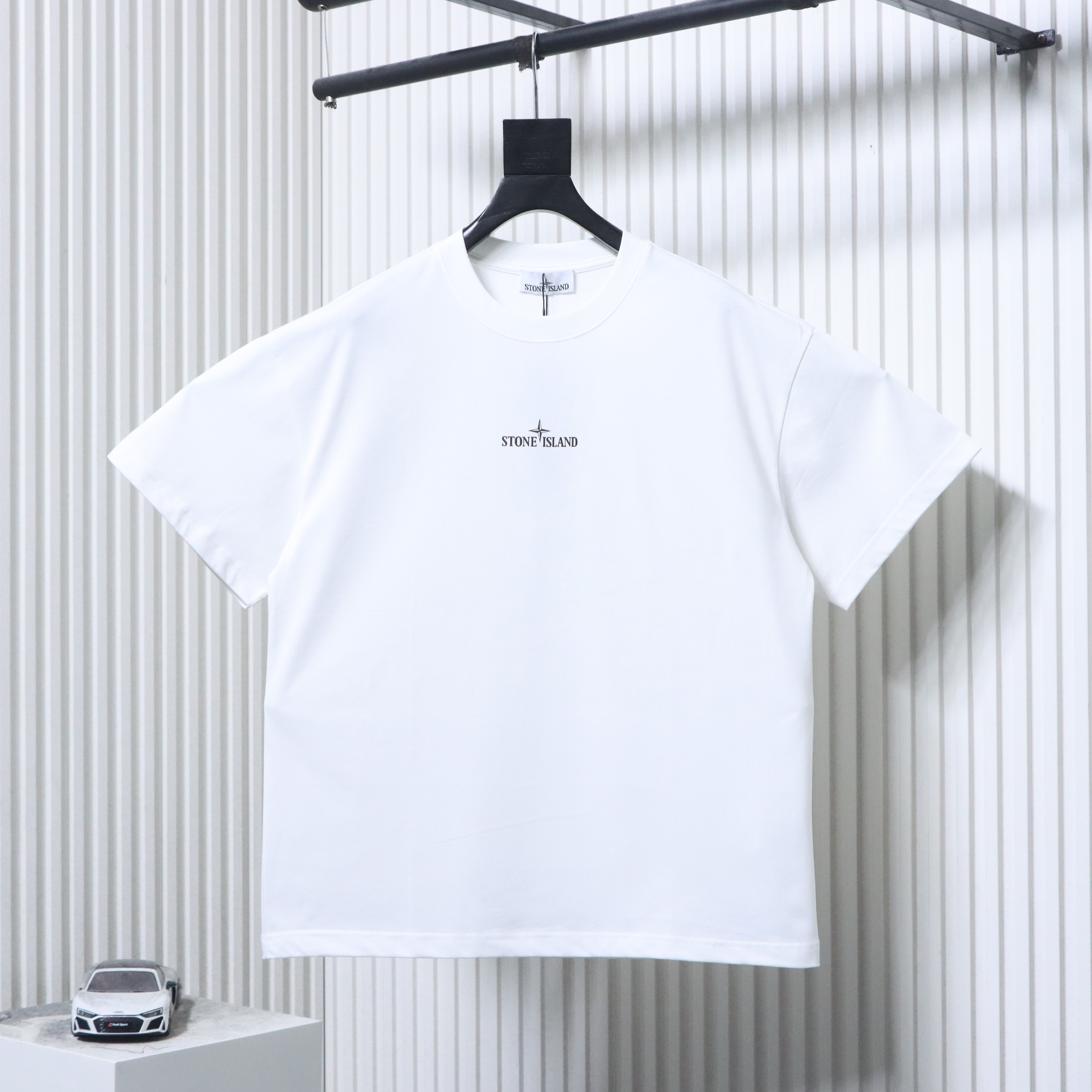 Stone Island Map Graphic Back Print T-Shirt White