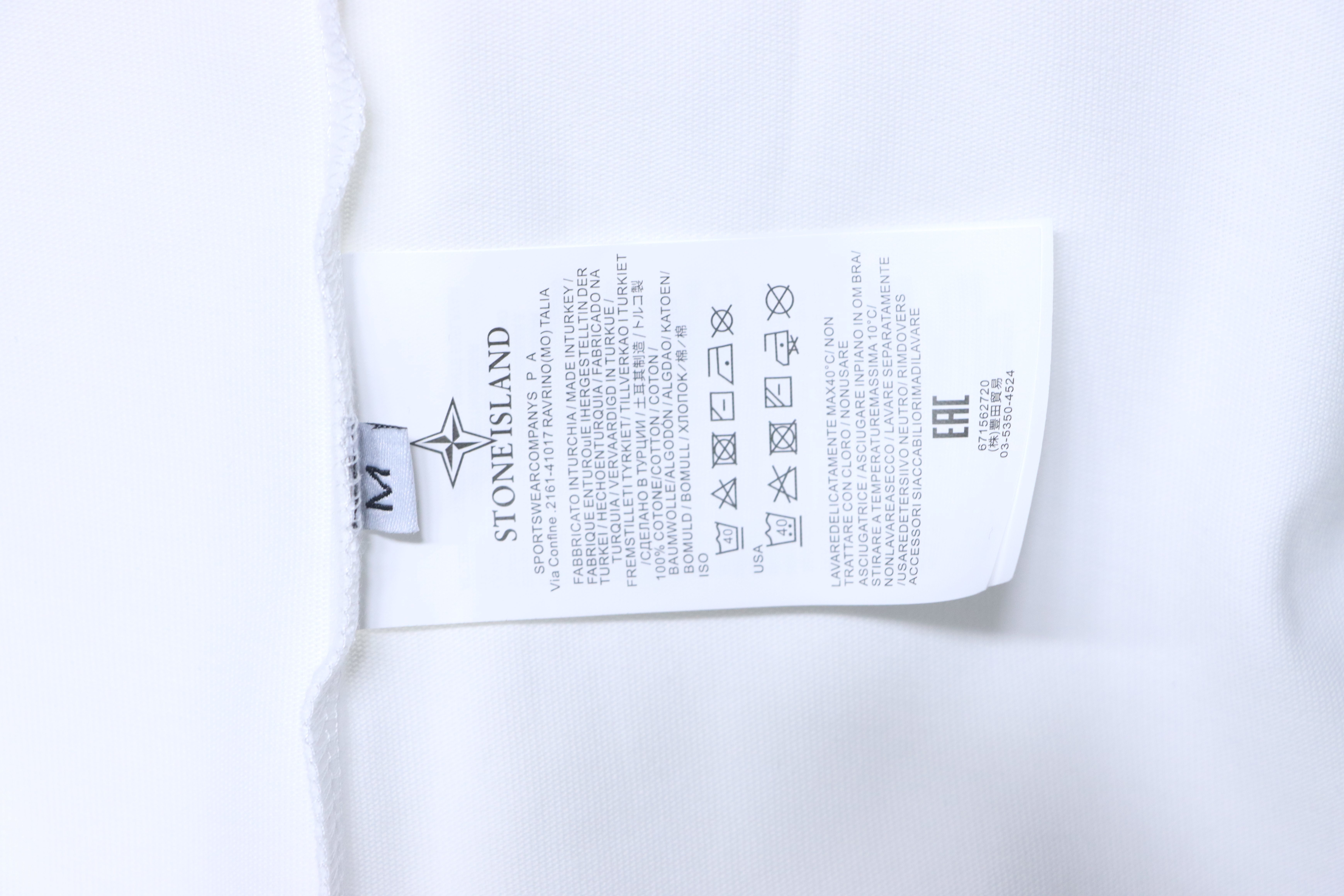 Stone Island Map Graphic Back Print T-Shirt White