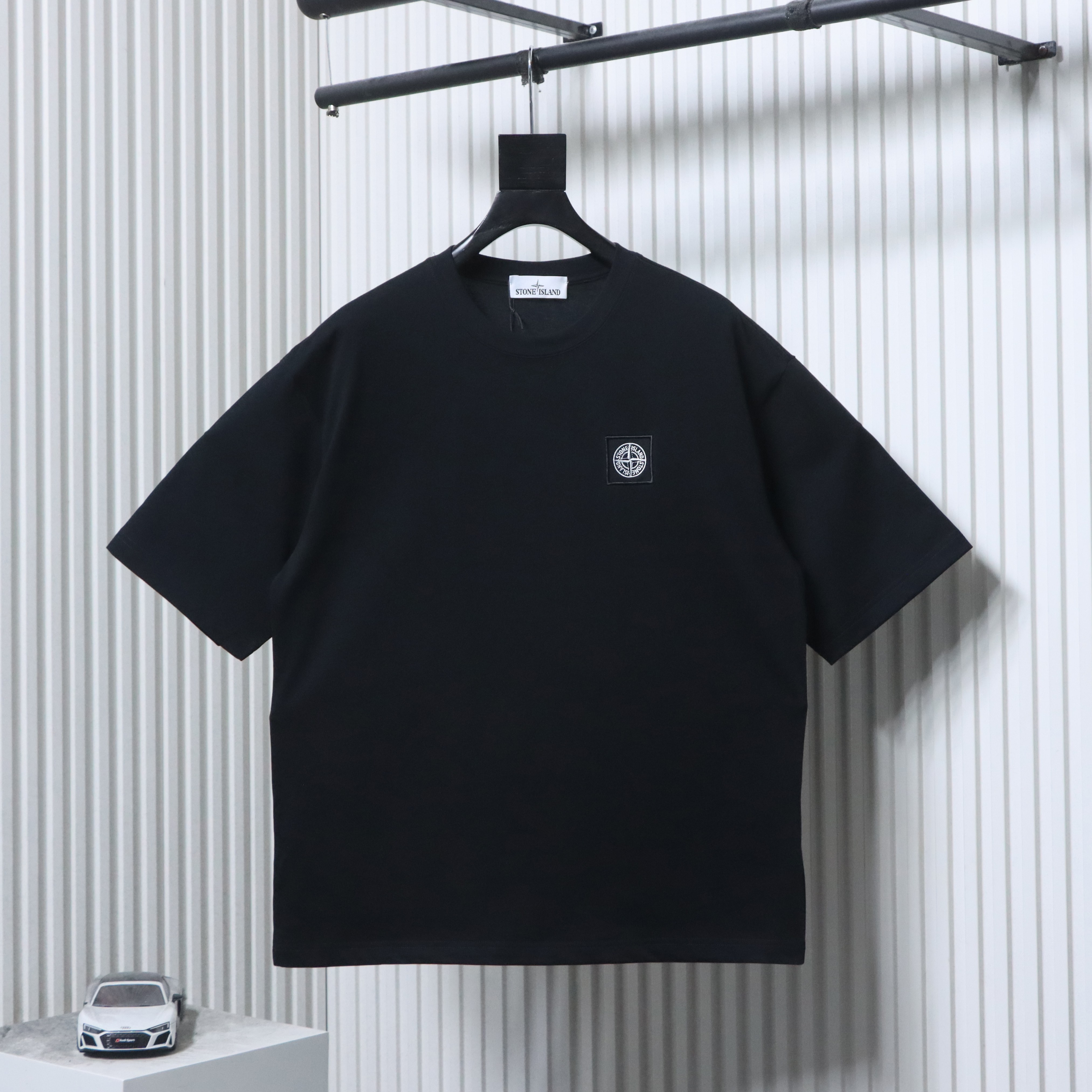 Stone Island Mini Compass Chest Badge T-Shirt Black
