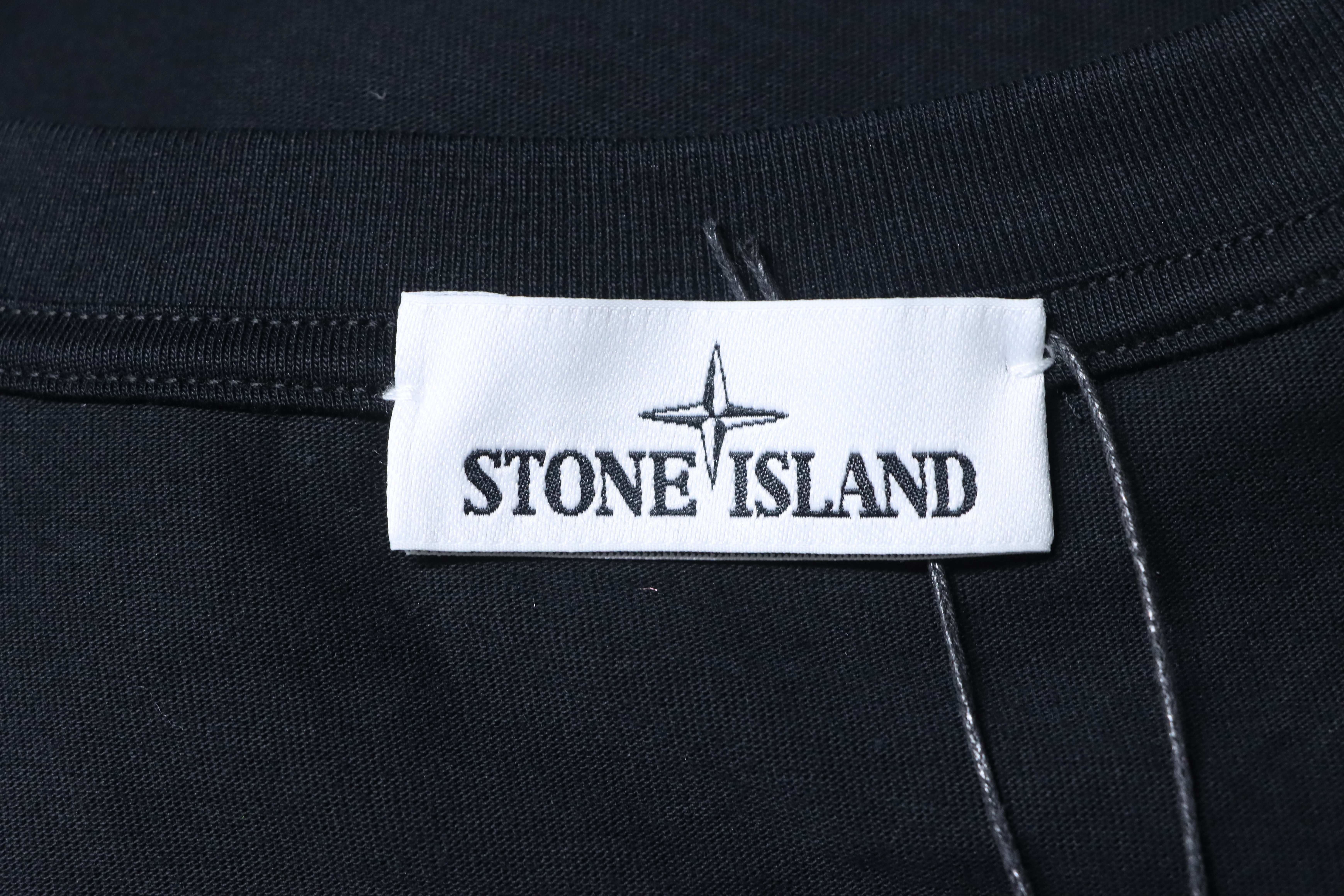 Stone Island Mini Compass Chest Badge T-Shirt Black