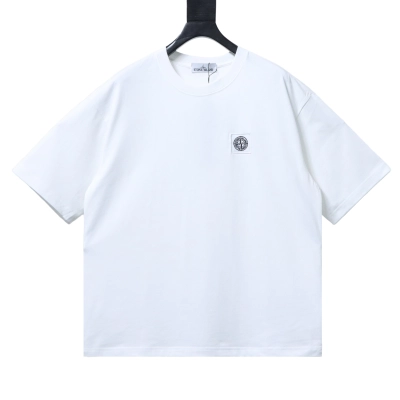 Stone Island Mini Compass Chest Badge T-Shirt White 01
