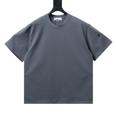 Stone Island Minimal Sleeve Patch T-Shirt Charcoal Gray 01