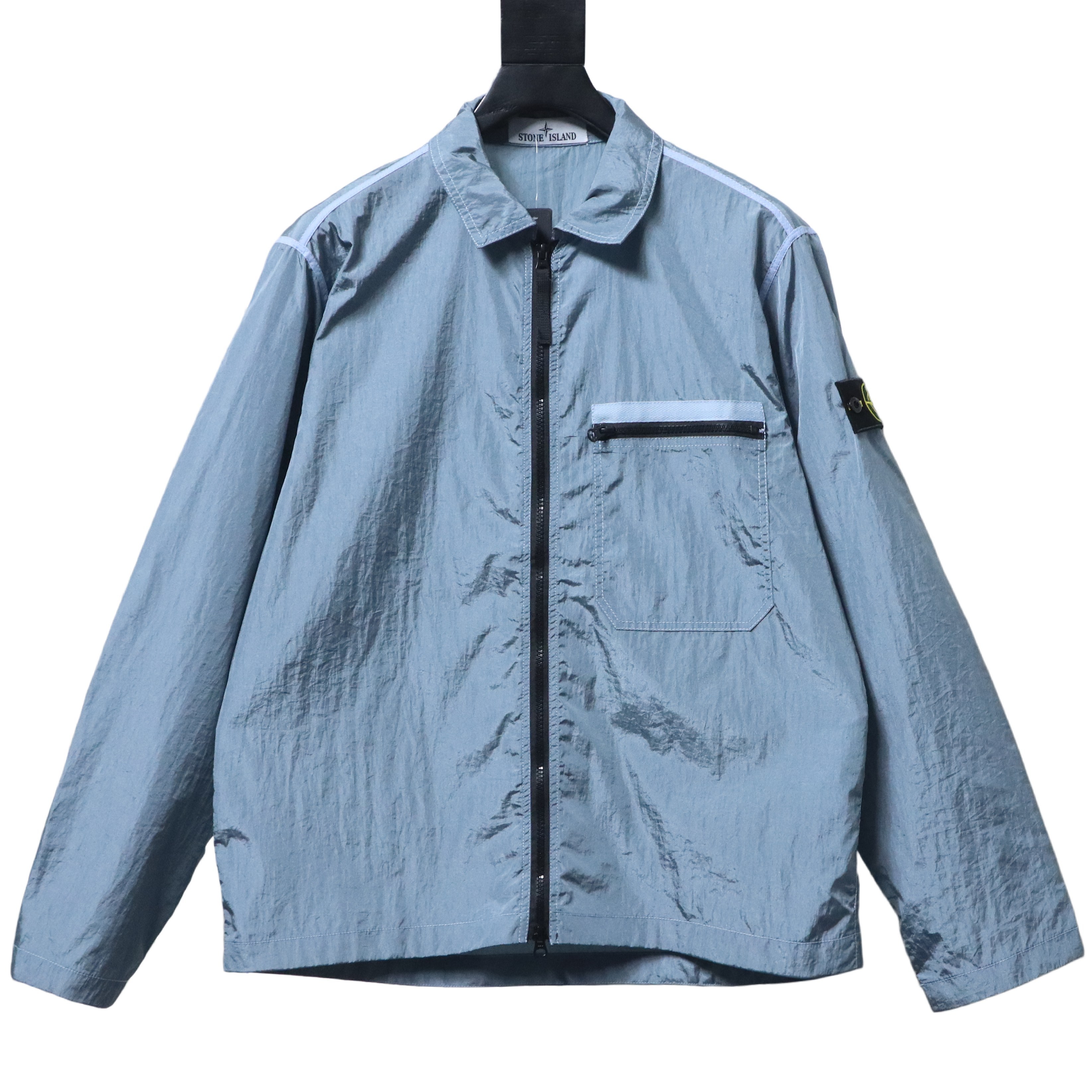Stone Island Nylon Metal Zip Jacket Steel Blue