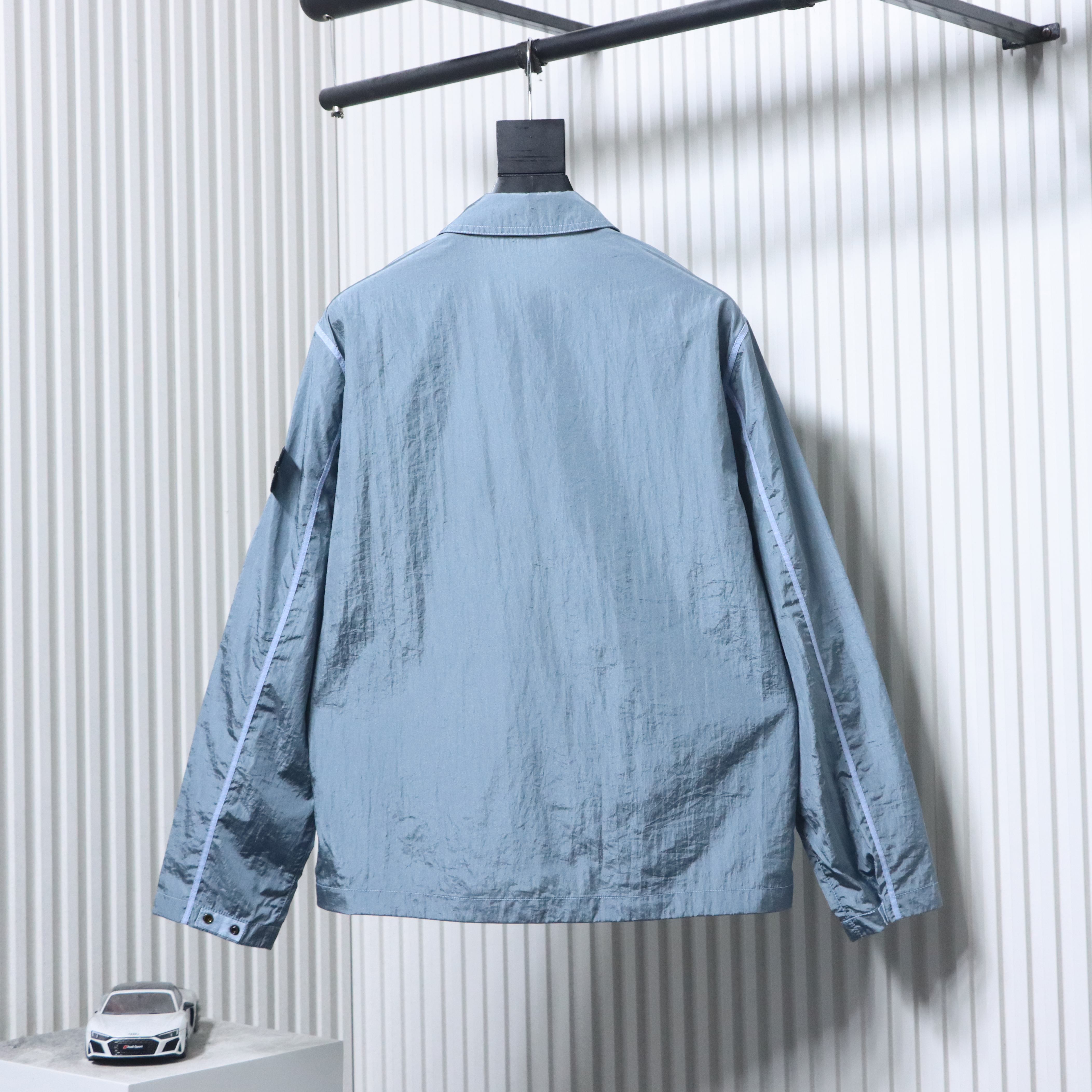 Stone Island Nylon Metal Zip Jacket Steel Blue