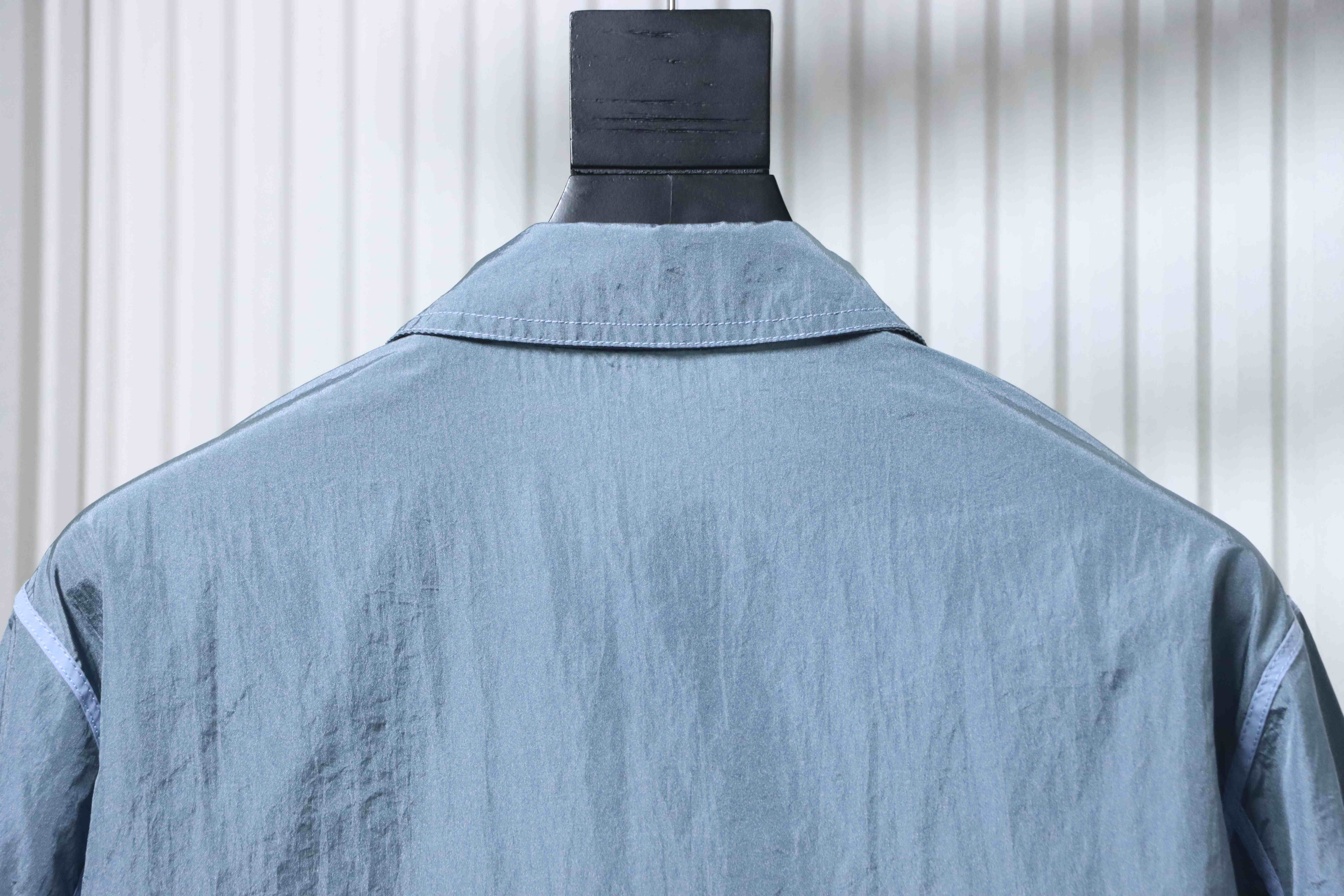 Stone Island Nylon Metal Zip Jacket Steel Blue