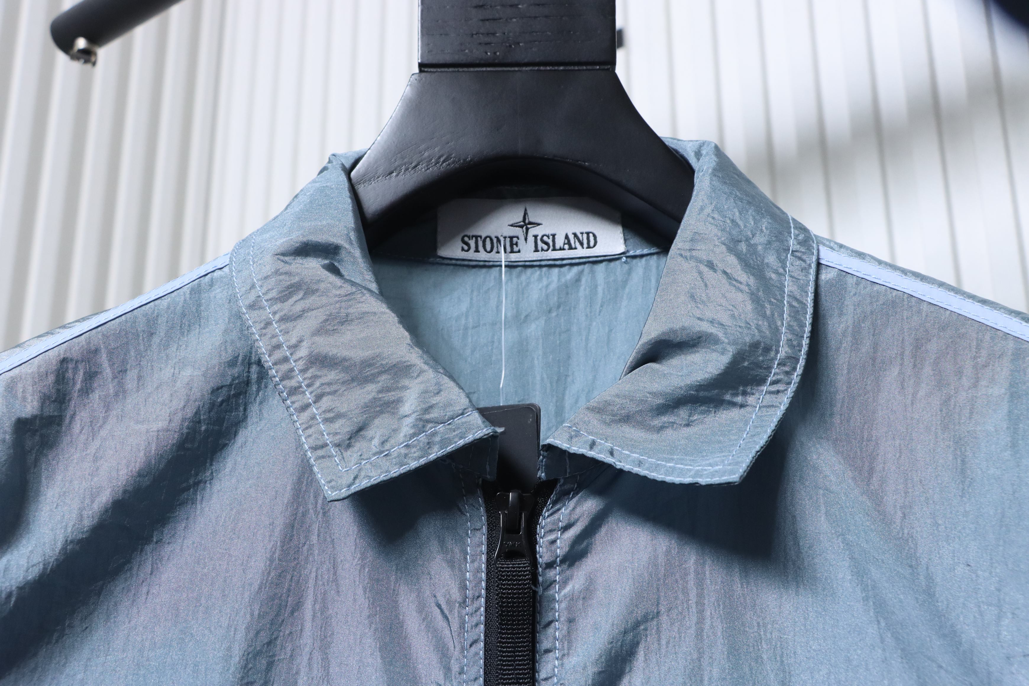 Stone Island Nylon Metal Zip Jacket Steel Blue