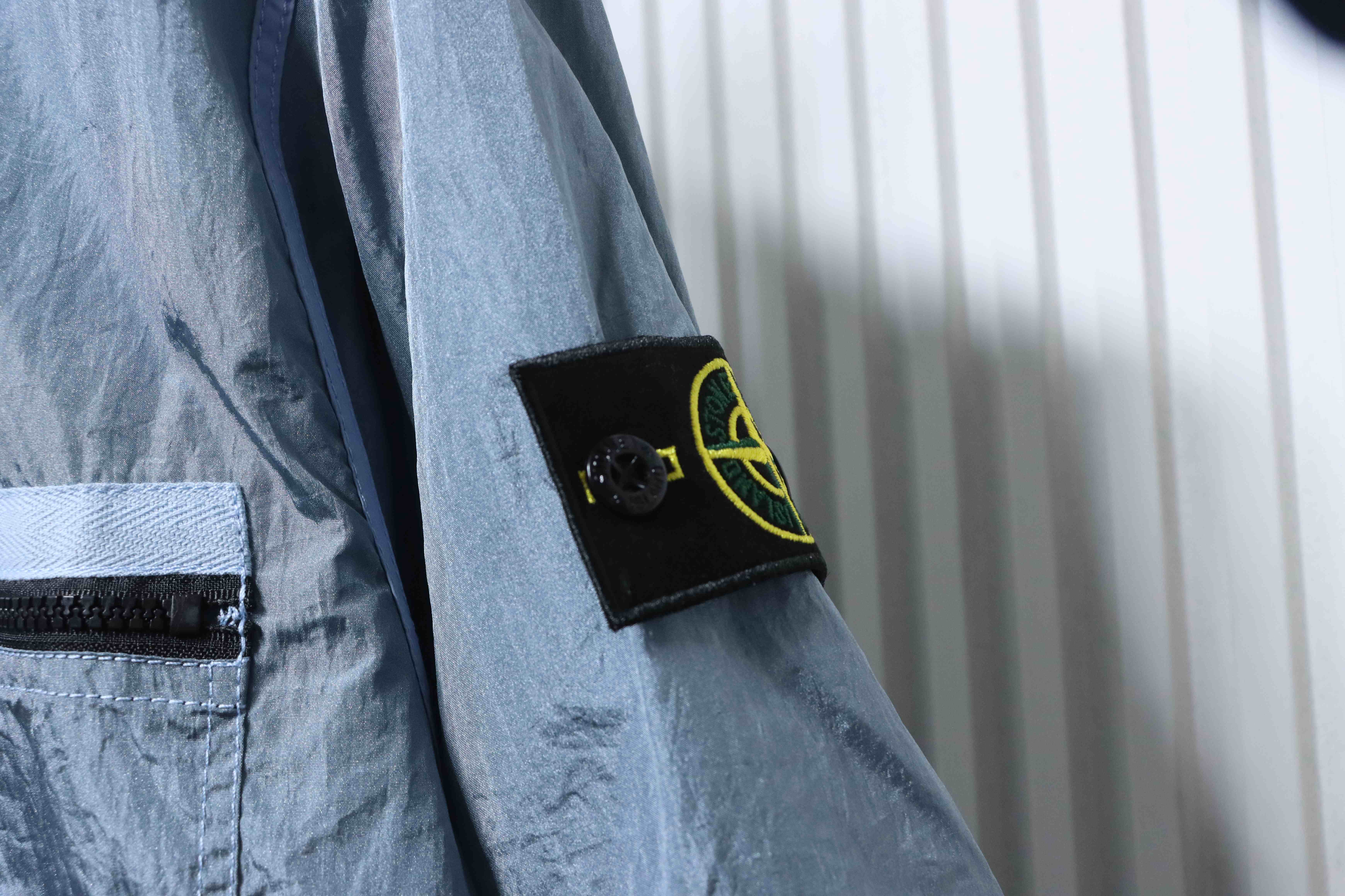 Stone Island Nylon Metal Zip Jacket Steel Blue